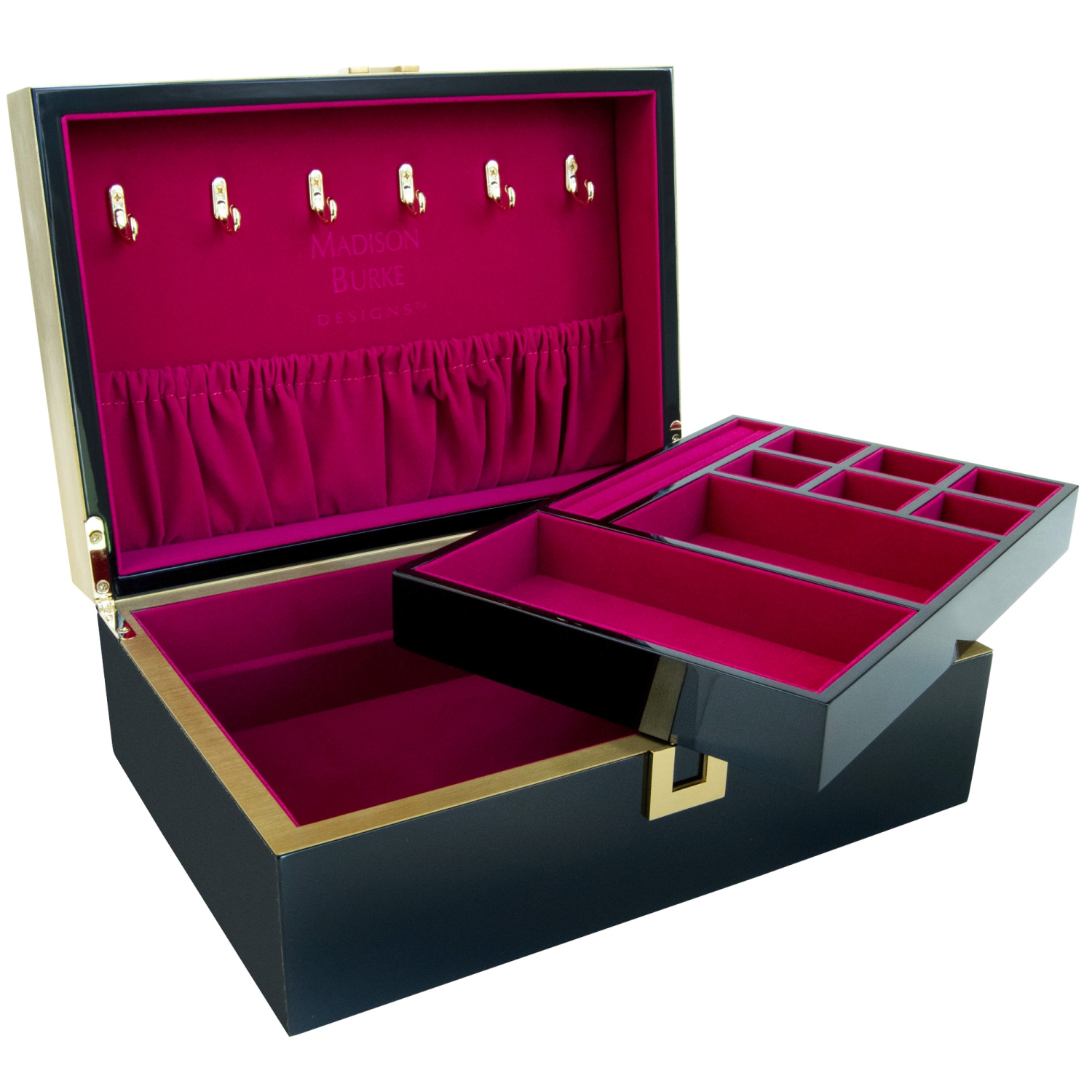 Mele and Co Madison Burke London Lacquer Jewellery Box
