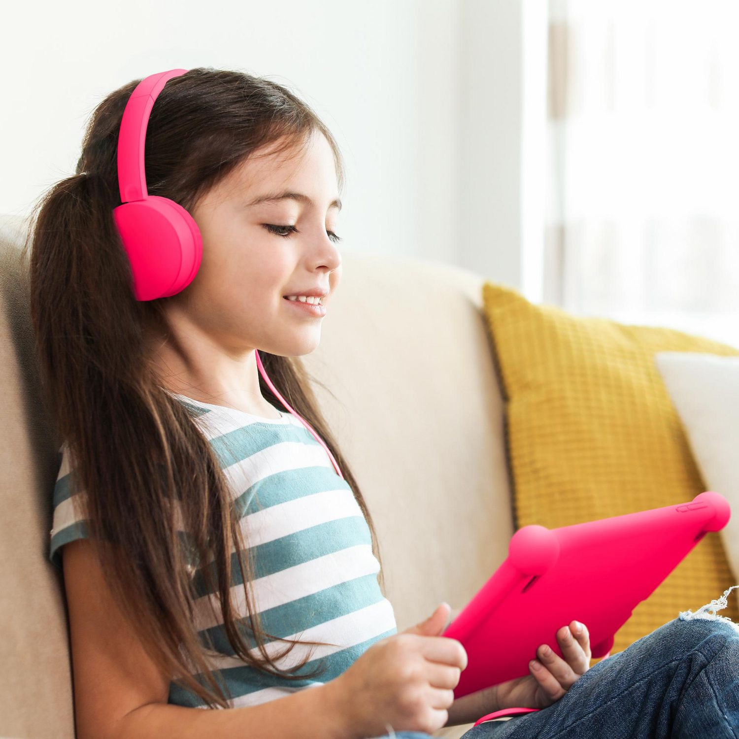 Ensemble tablette Android HD de 7 po Disney ST7160DBL Smartab de Remis à neuf avec écouteurs et étui protecteur rose