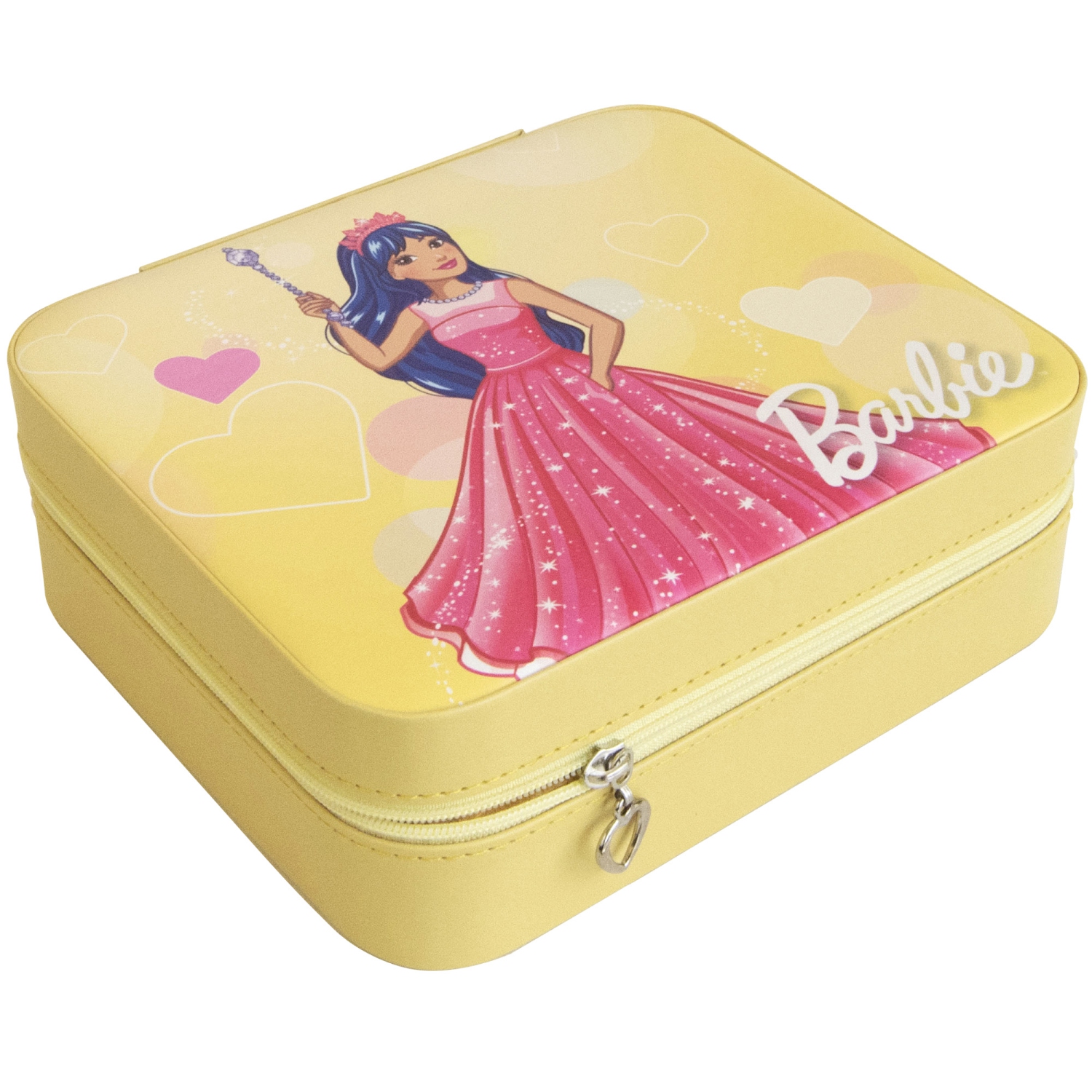 Coffret à bijoux de voyage en cuir végétalien Barbie Heart de Gunther Mele et Co