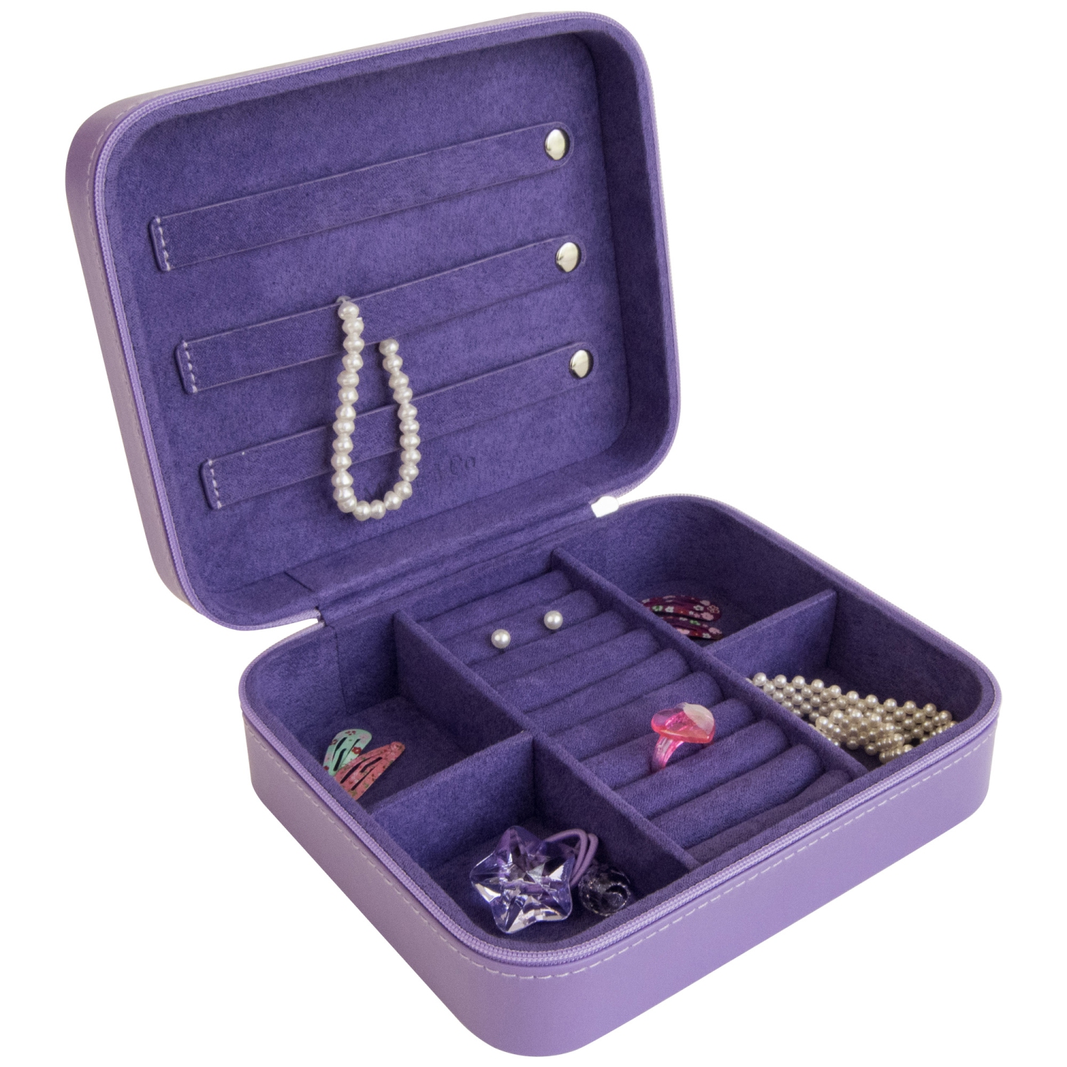 Coffret à bijoux de voyage en cuir végétalien Barbie Heart de Gunther Mele et Co