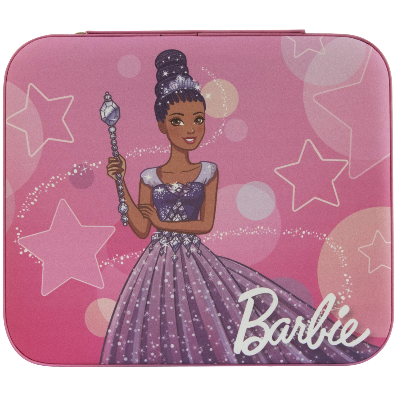 Coffret à bijoux de voyage en cuir végétalien Barbie Star de Gunther Mele et Co