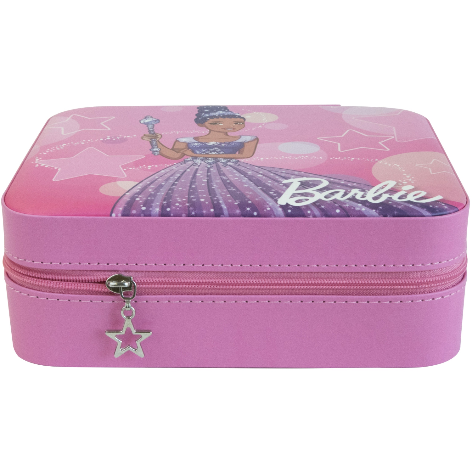 Coffret à bijoux de voyage en cuir végétalien Barbie Star de Gunther Mele et Co