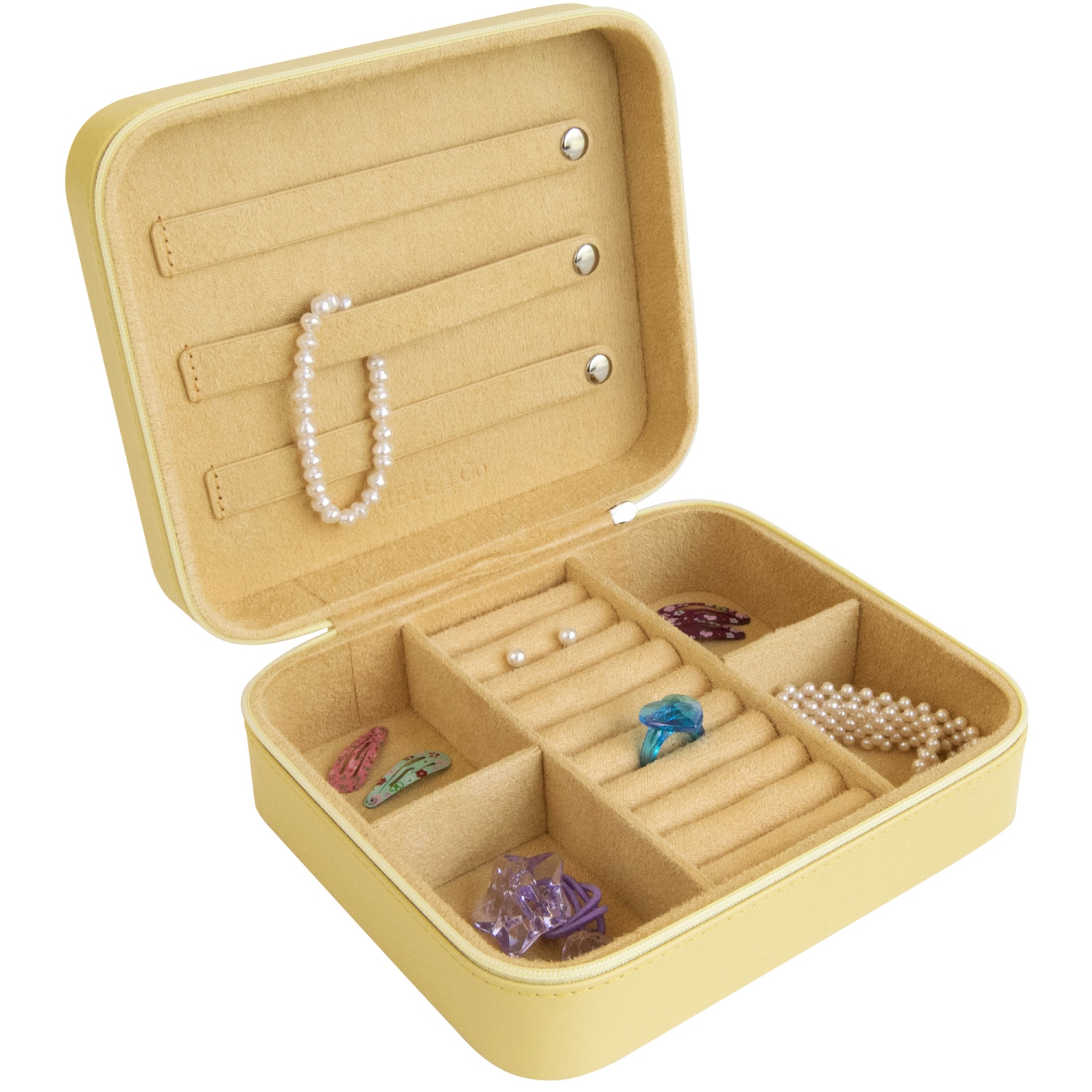 Coffret à bijoux de voyage en cuir végétalien papillon Barbie de Gunther Mele et Co