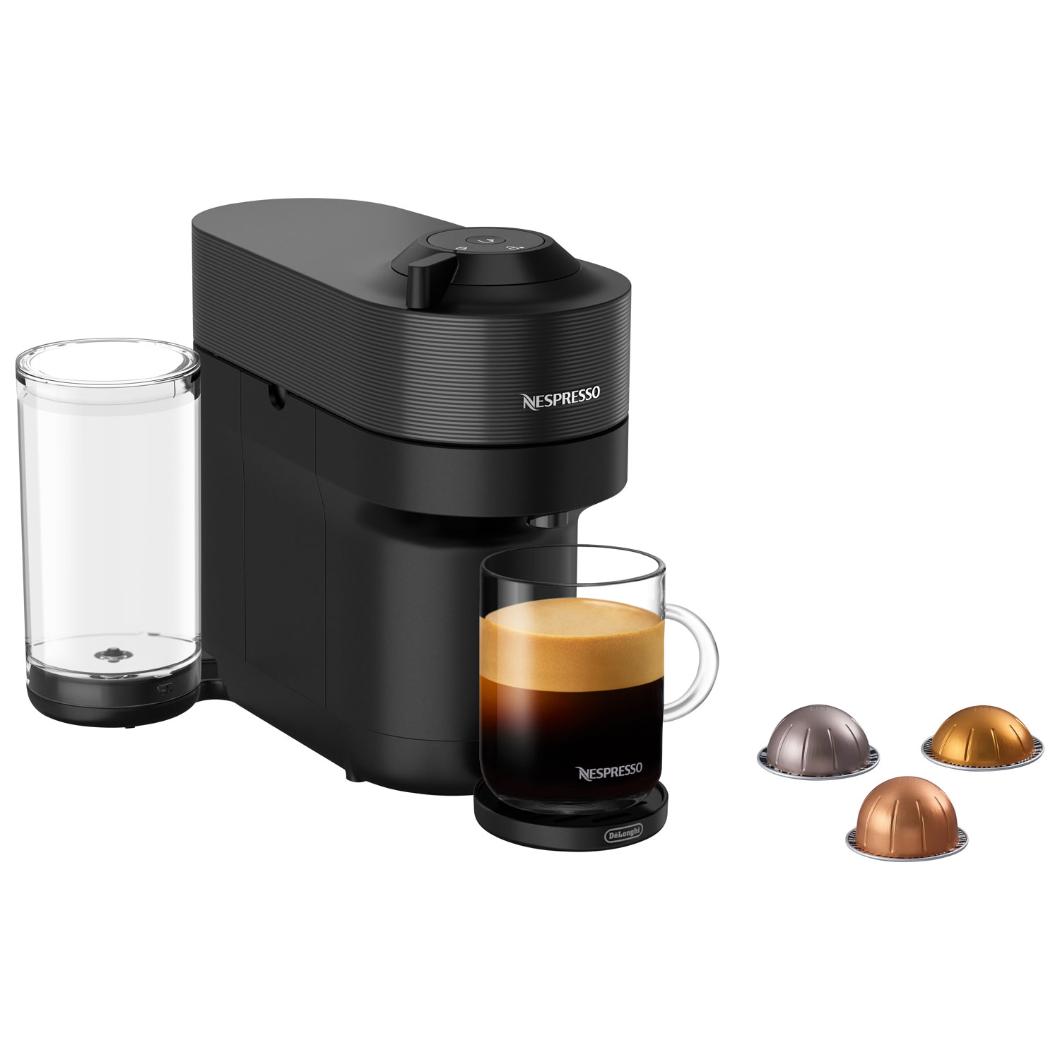 Nespresso Vertuo Pop+ Coffee & Espresso Machine by De'Longhi - Liquorice Black