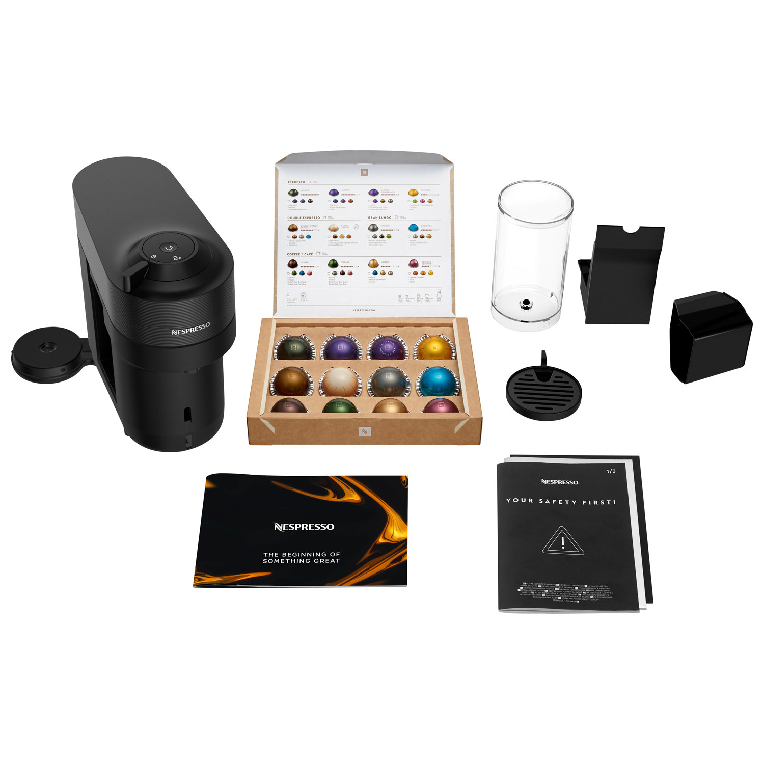 Nespresso Vertuo Pop+ Coffee & Espresso Machine by De'Longhi - Liquorice Black