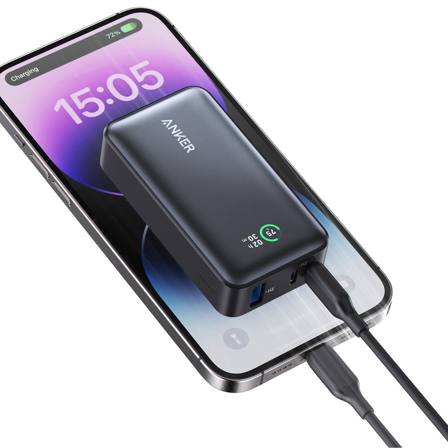 Chargeur portable à deux ports USB PowerCore 30 W 10 000 mAh d'Anker