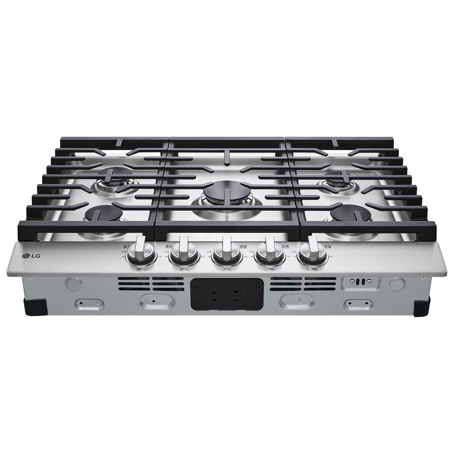 Surface de cuisson au gaz à 5 brûleurs de 30 po de LG - Acier inoxydable