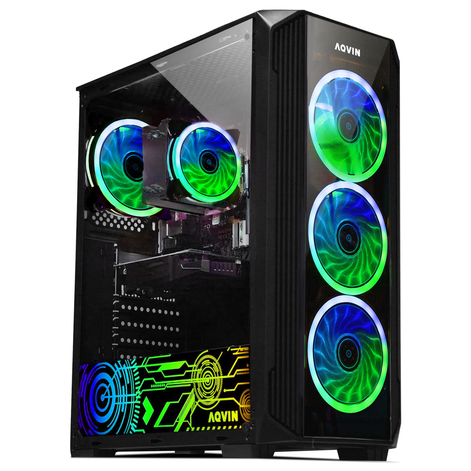 AQVIN ZForce Tower Prebuilt Gaming PC - Intel Core i7 up to  4.6Ghz 32GB DDR4 RAM  1TB SSD GeForce RTX 3060 12GB HDMI, RGB Keyboard, Mouse Windows 11 Pro WIFI - Only at BestBuy