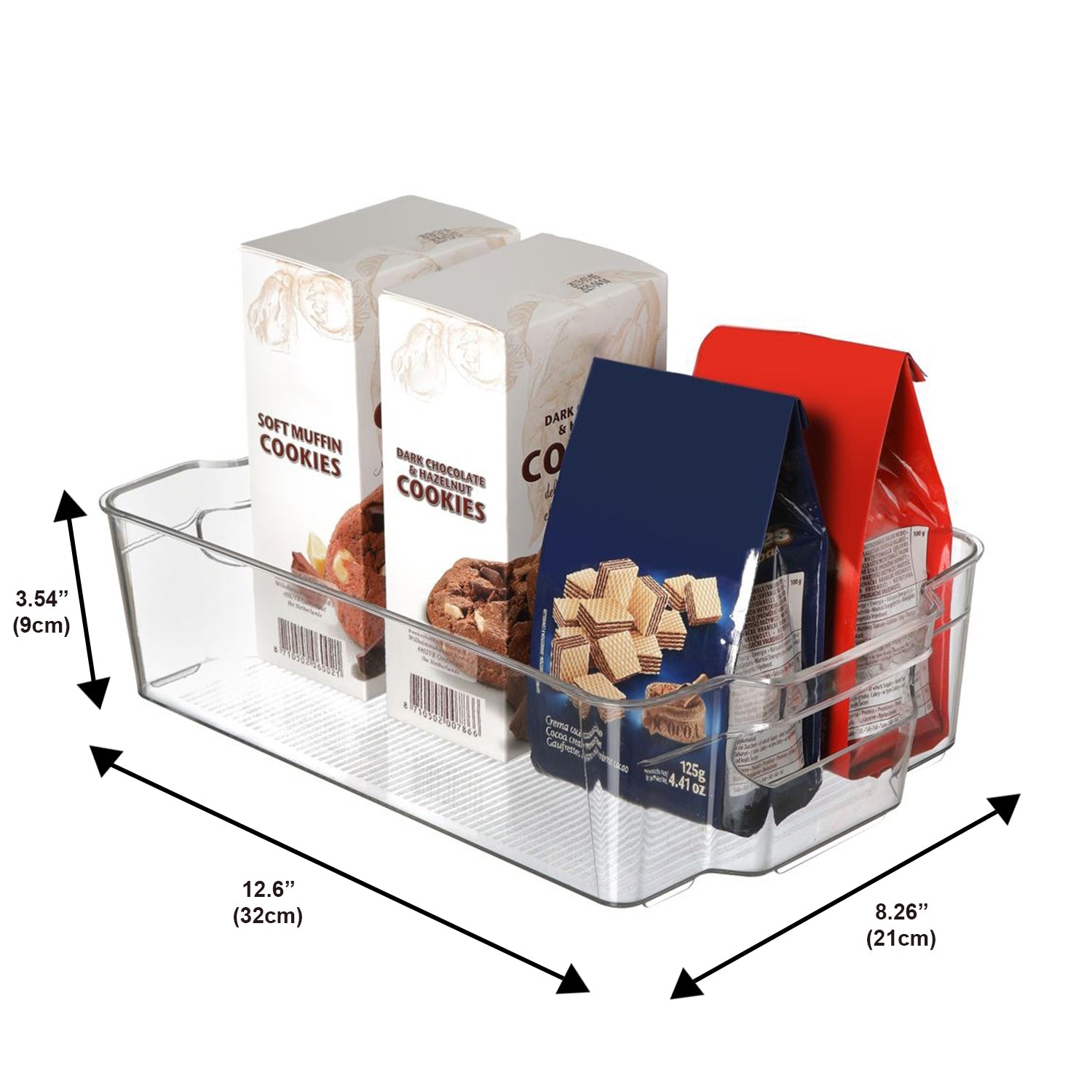 Jessar – Ensemble de 2 organisateurs de rangement pour réfrigérateur ou congélateur, 32 x 21 x 9&nbsp;cm