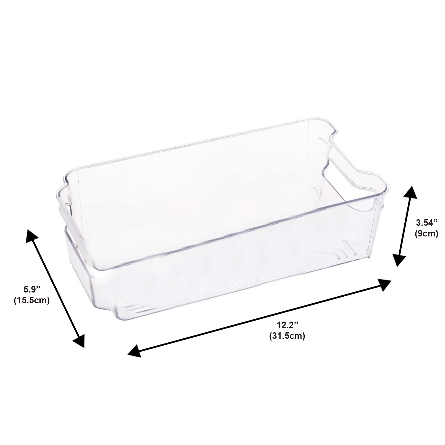 Jessar - Set of 2 Fridge or Freezer Storage Organizers, 31.5 X 15.5 X 9cm