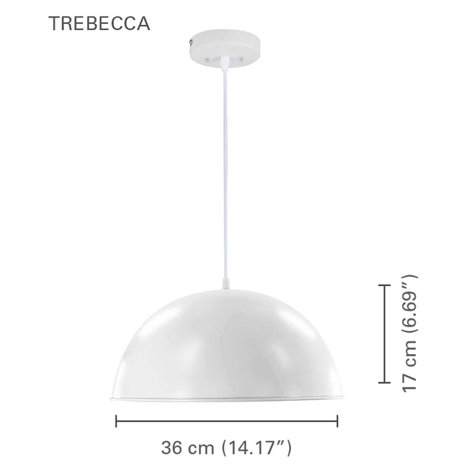 Xtricity - Pendant, 14.17" Width, From the Trebecca Collection, White