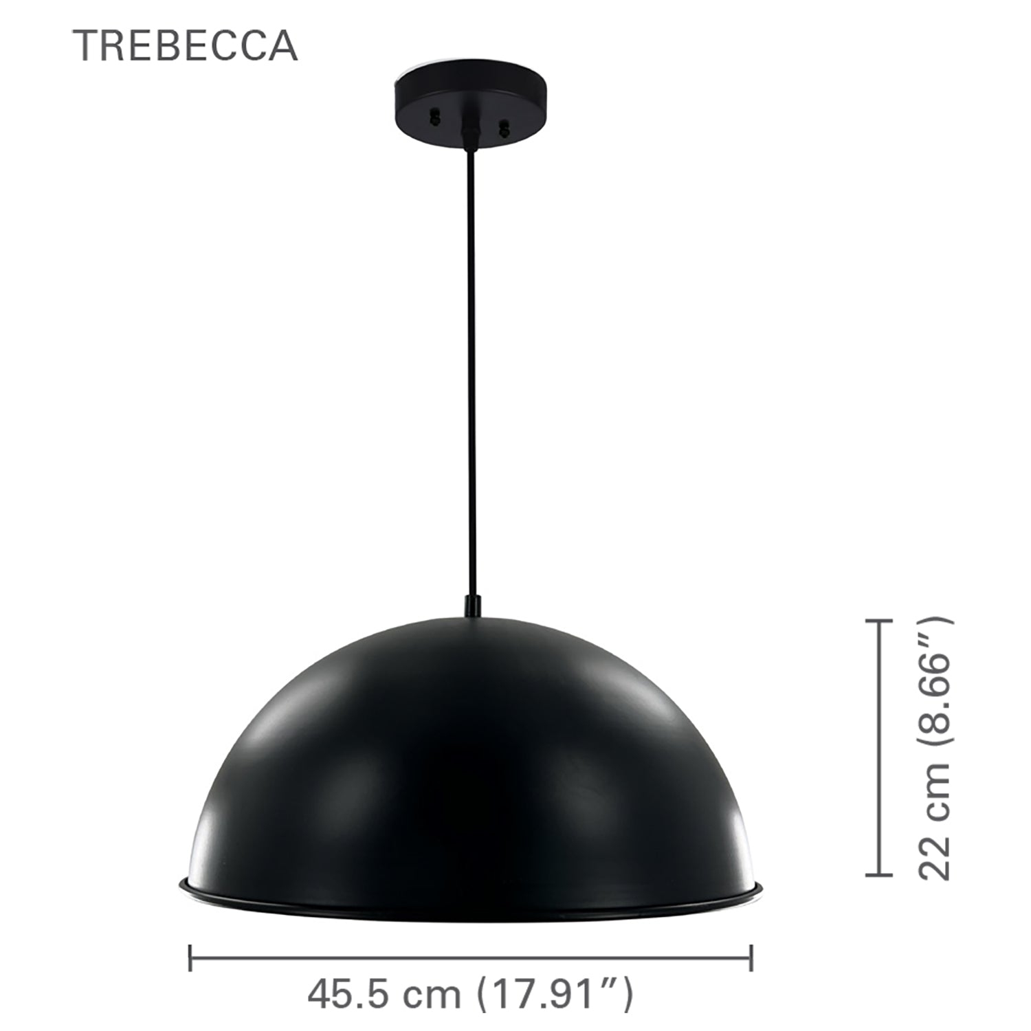 Xtricity - Pendant, 17.91" Width, From the Trebecca Collection, Black