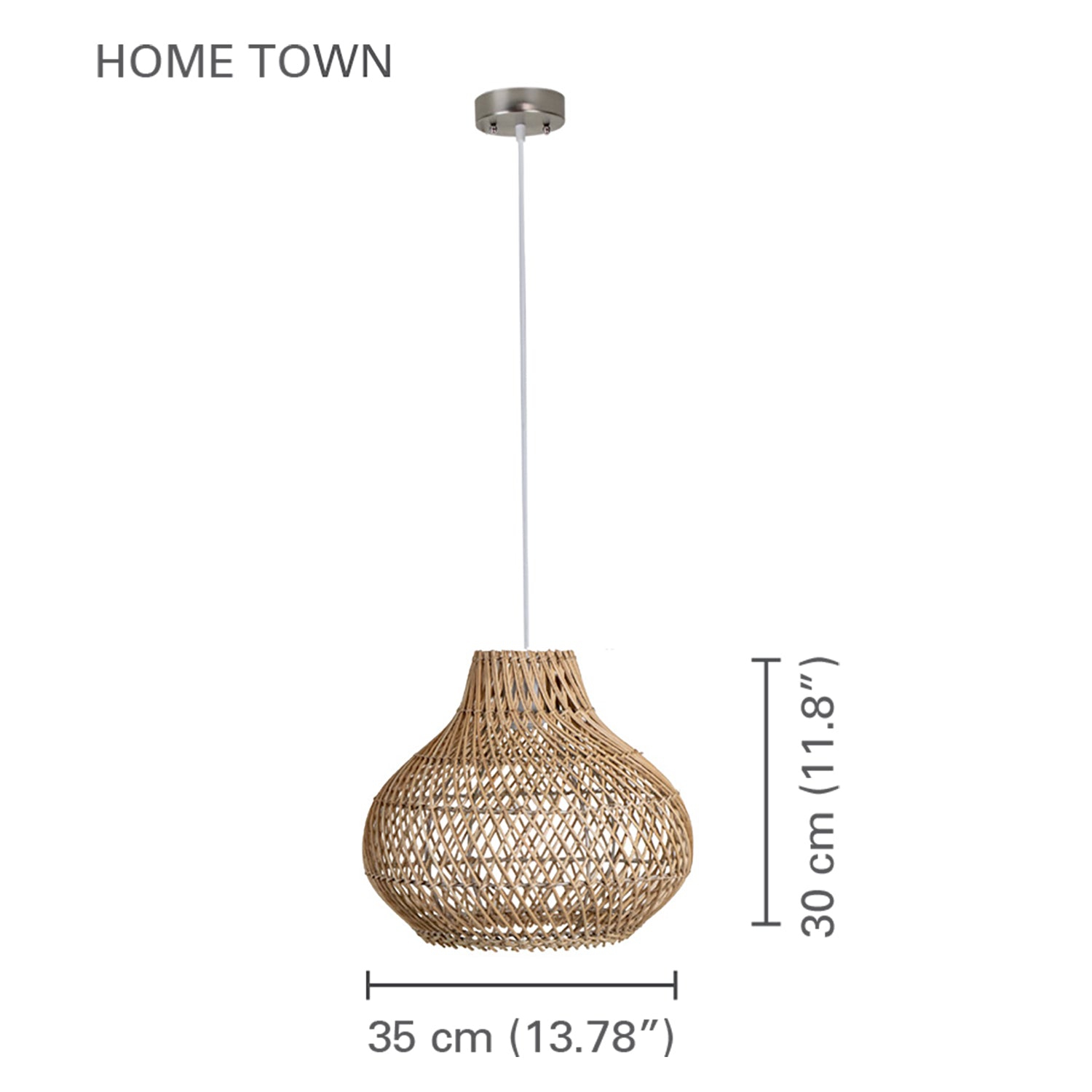 Xtricity - Pendant Light Fixture, Width of 13.78", From the Home Town Collection, Beige