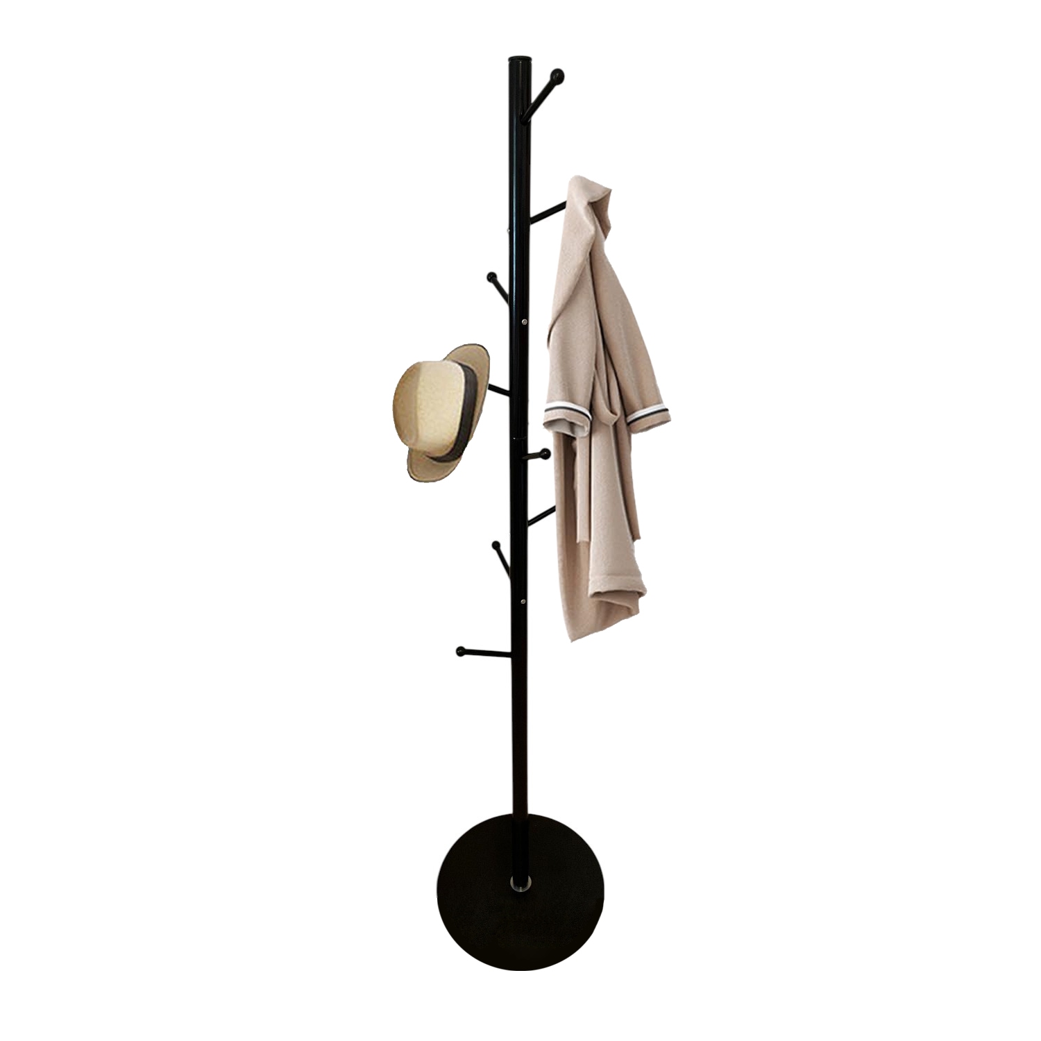 Jessar - Hook/Coat Rack, 40cm x 40cm x 173cm, Black