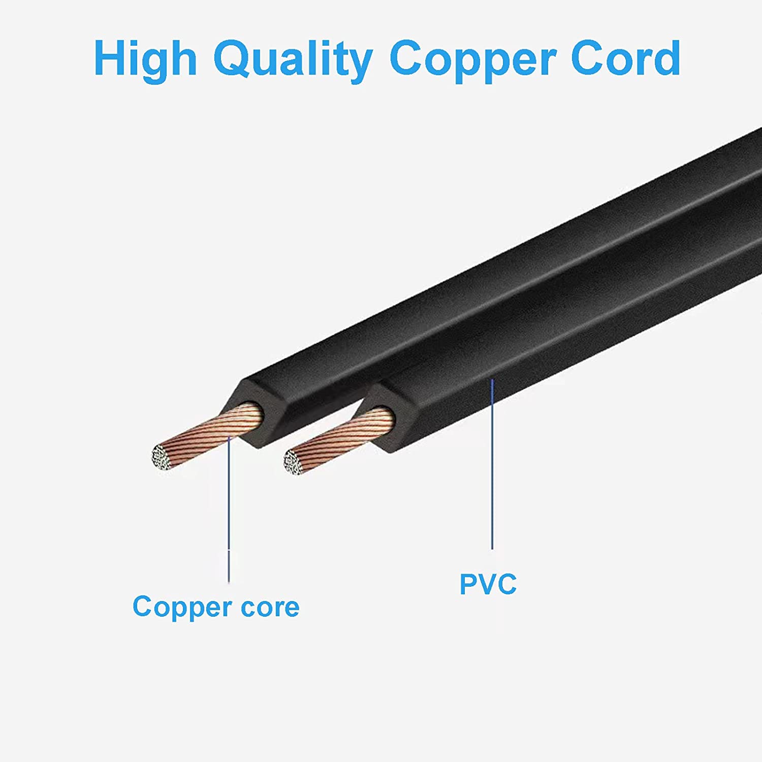 Cordon d'alimentation de téléviseur pour Samsung LG TCL Sony Toshiba, fiche murale c.a. à 2 broches, câble à 2 fentes pour portable Acer de HP