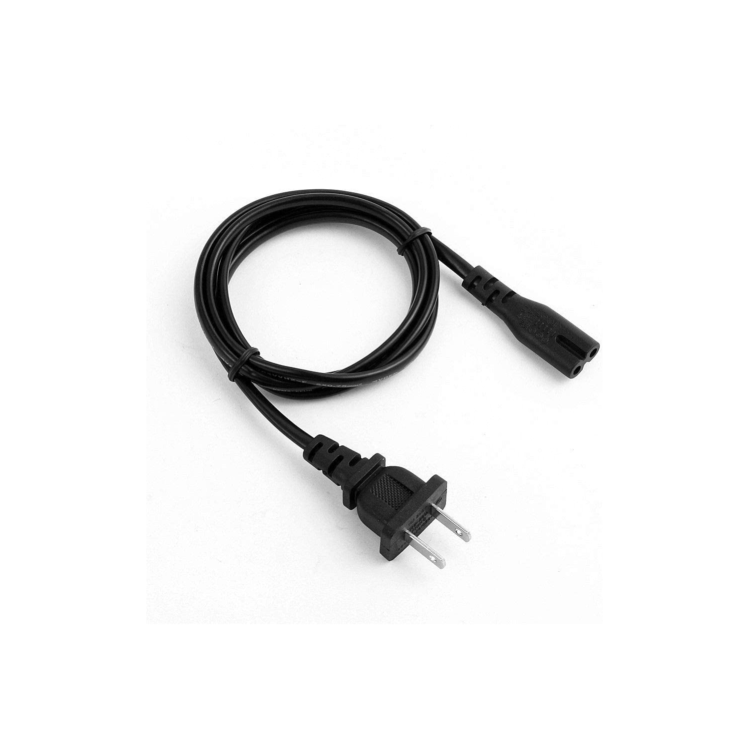 2 Prong AC Wall Cable Power Cord for LED LCD TV, Samsung, Apple TV, LG Sharp; Canon Pixma, Hp Brother Epson
