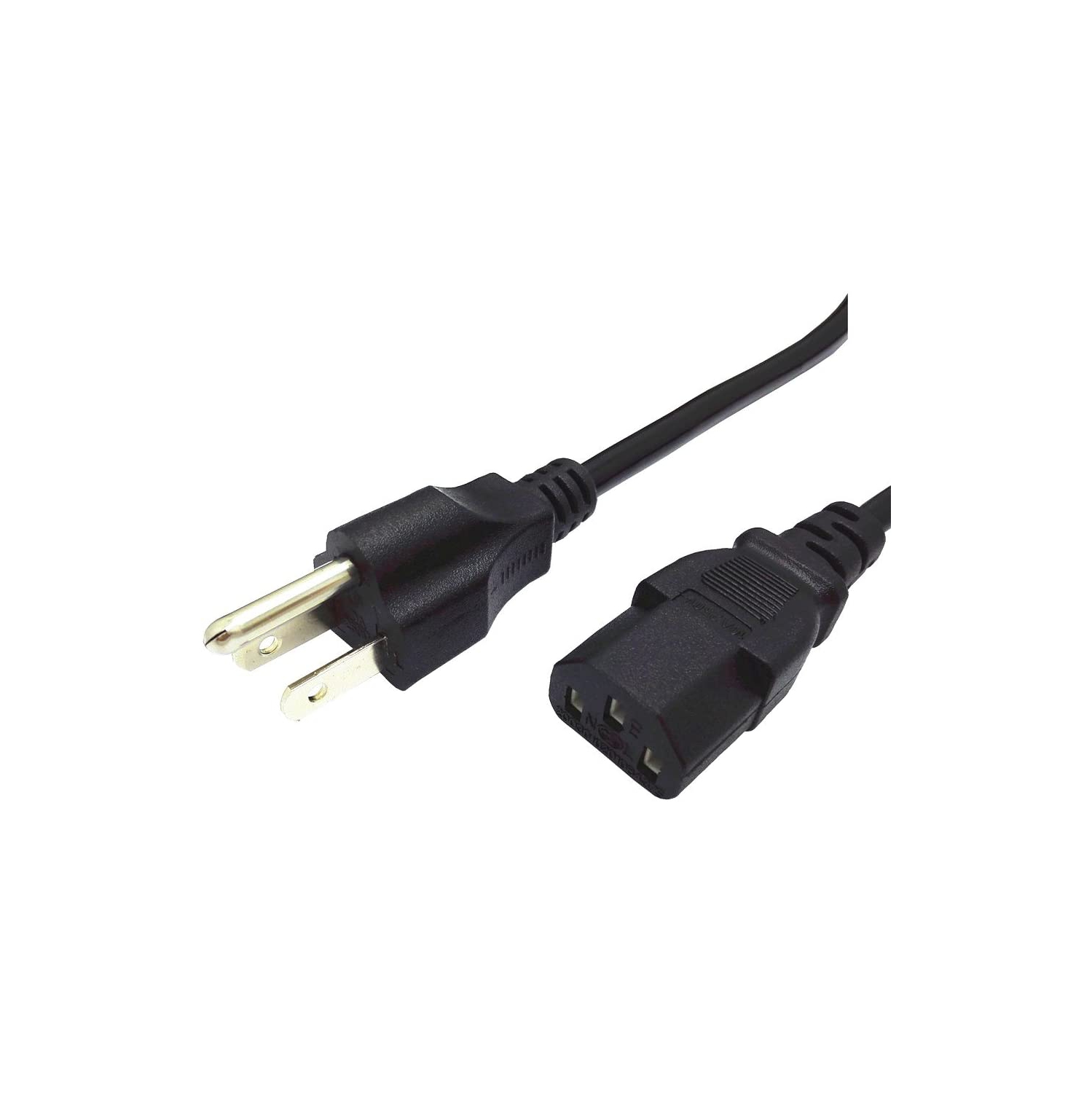 Cordon d'alimentation c.a. standard universel à 3 broches de 5 pi 18 AWG