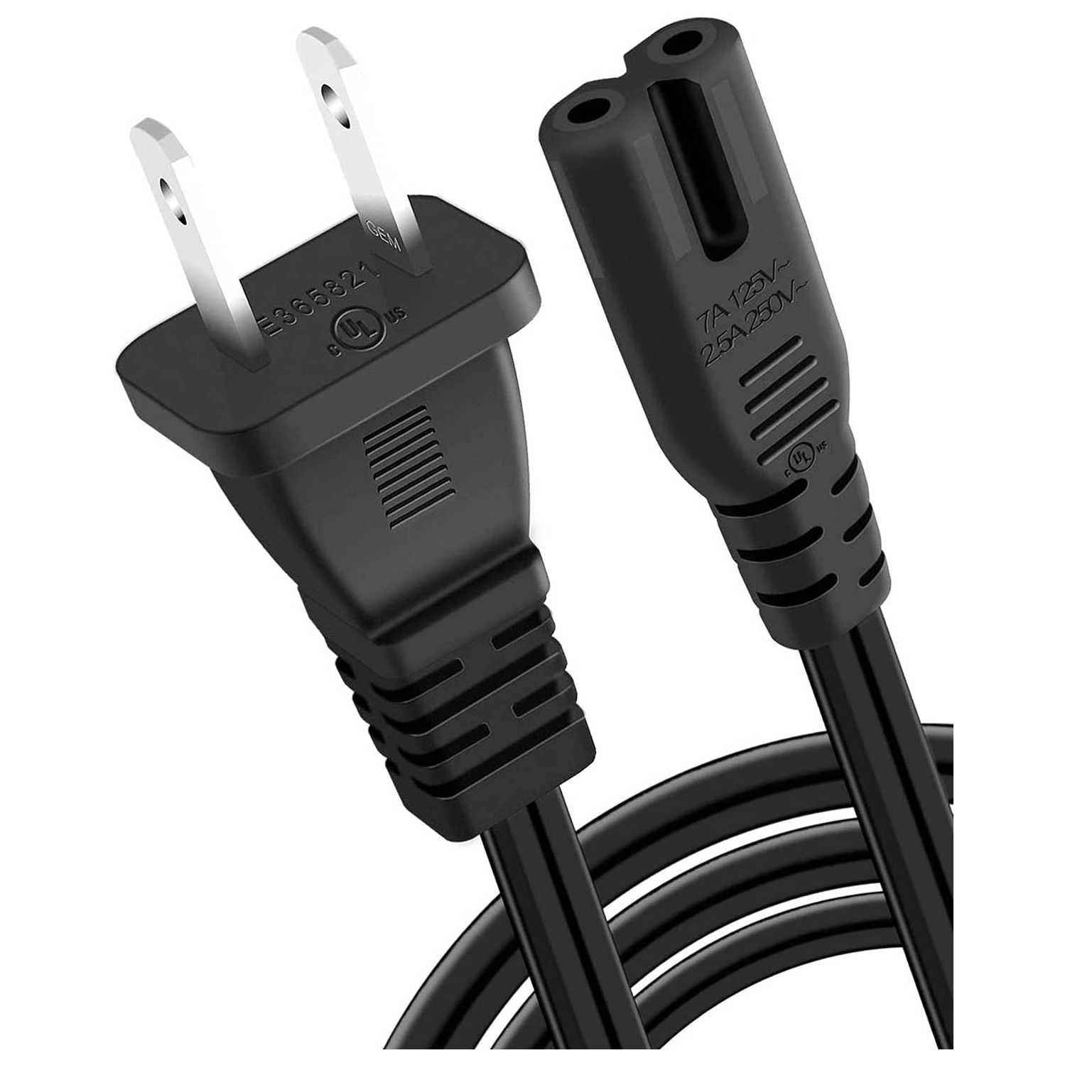 [UL Listed] 12Ft Long AC Power Cord for PS5 PS4 PS3,Xbox One S/X,Samsung TCL Roku Apple Toshiba Insignia LED LCD Smart
