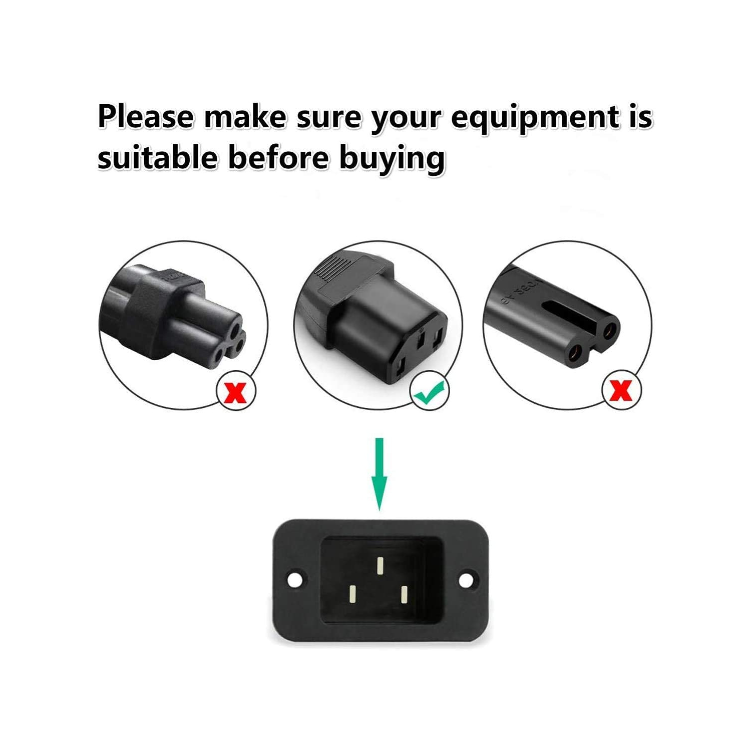 Câble d'alimentation de téléviseur à 3 broches de rechange pour téléviseur 42LF11 42LG20 42LG30 42LG30DC 42LG50 42LG70 42LK450 42LK520 de LG