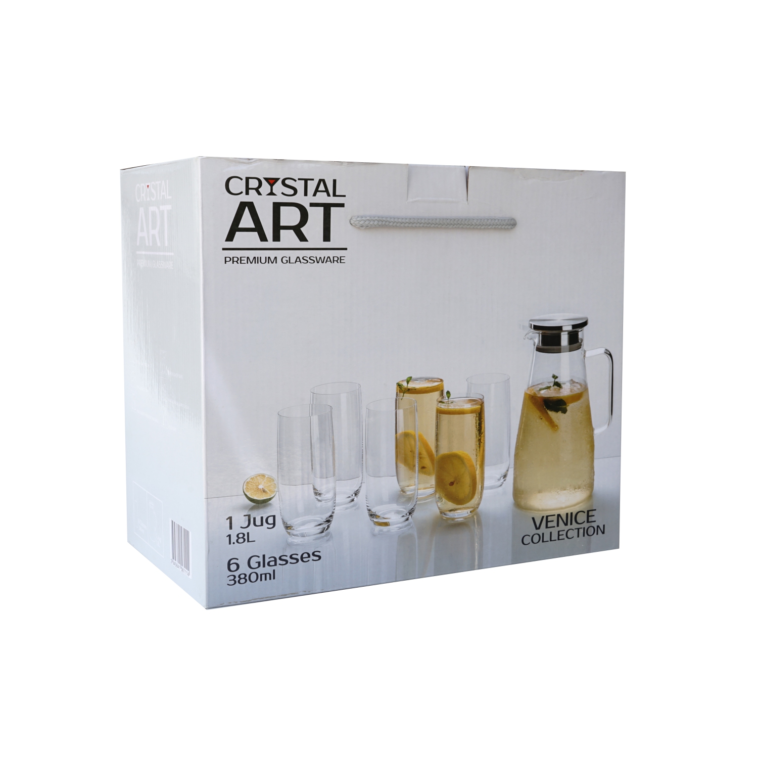 Crystal Art 7-Piece Jug & Glasses Set made with high stability persistent materials