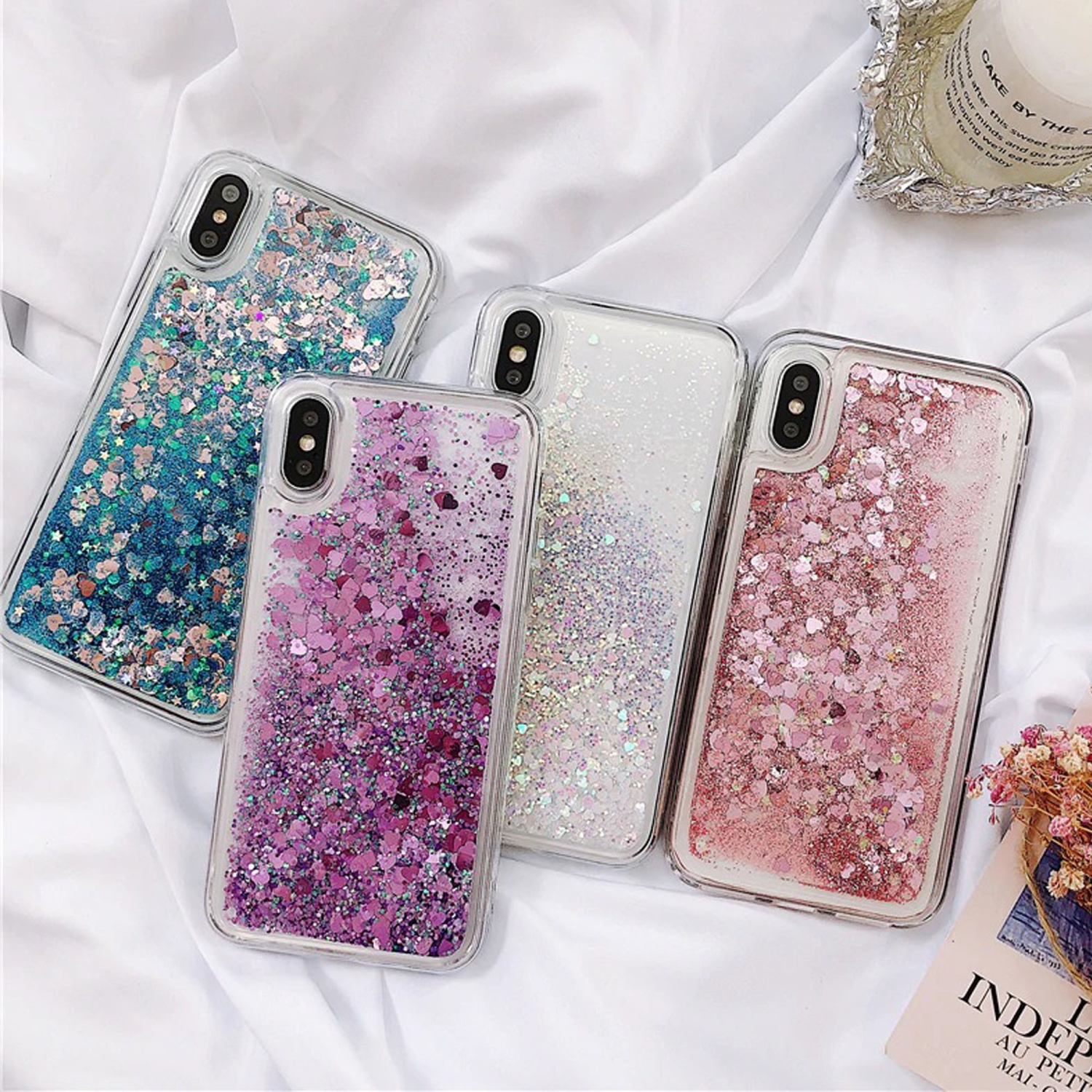 Samsung Galaxy A50 Case Dry Flower Liquide Giliter Soft Slim Shockproof Cover