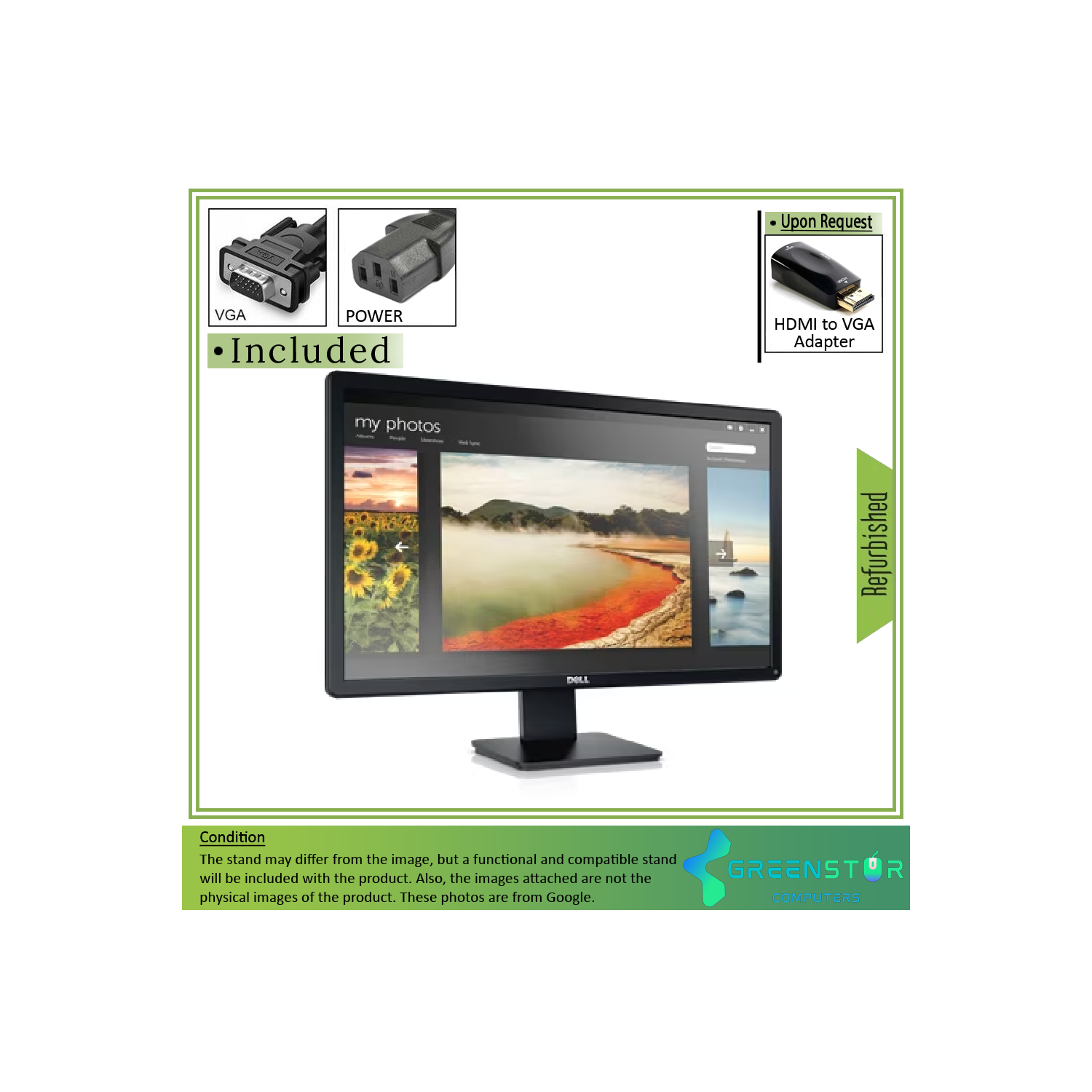 Refurbished(Good) - Dell E2414H 24" Widescreen 1920 x 1080 FHD LED Backlit LCD TN Monitor