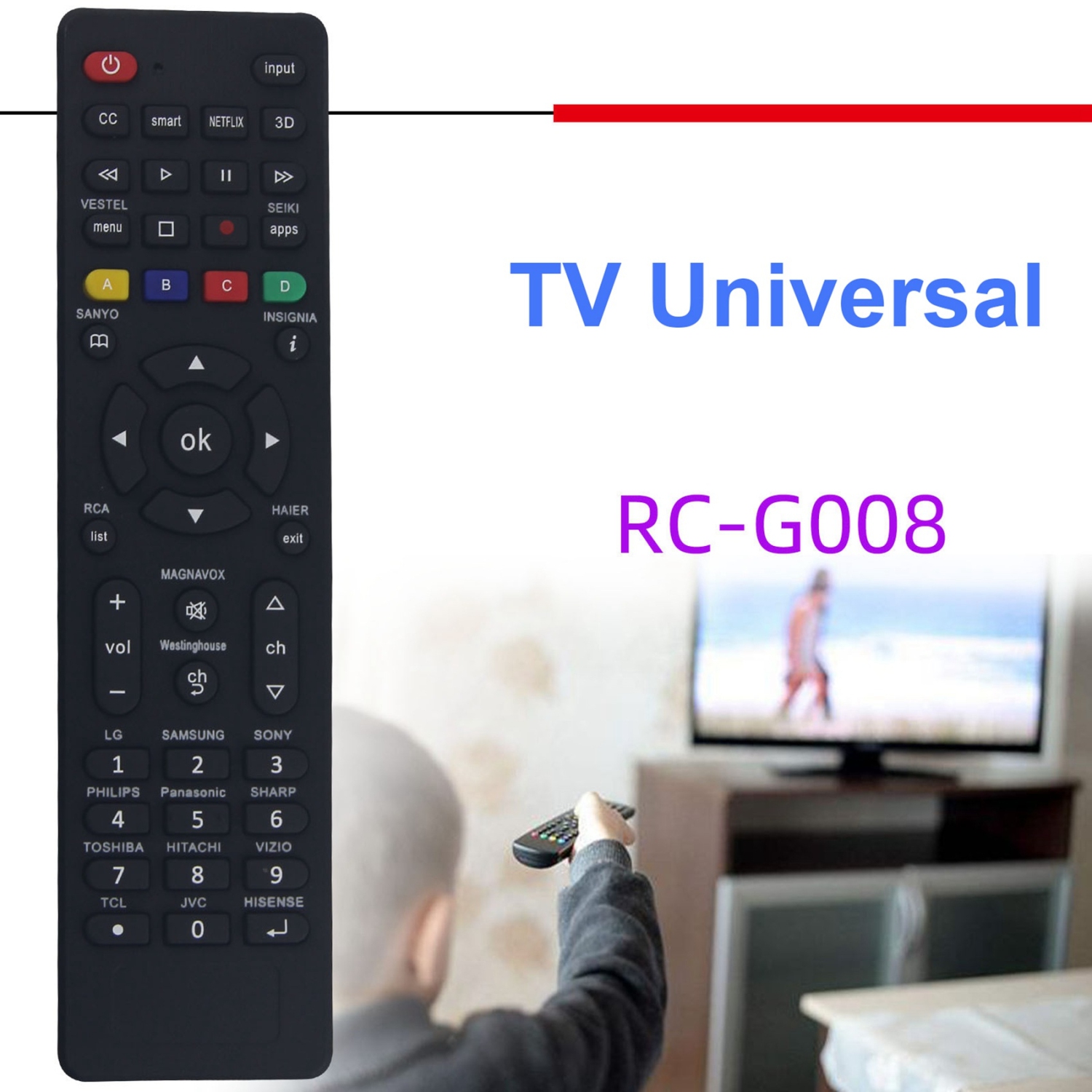 Universal TV Remote Control LCD/LED For Sony/Samsung/Panasonic/LG/TCL/Soniq CA