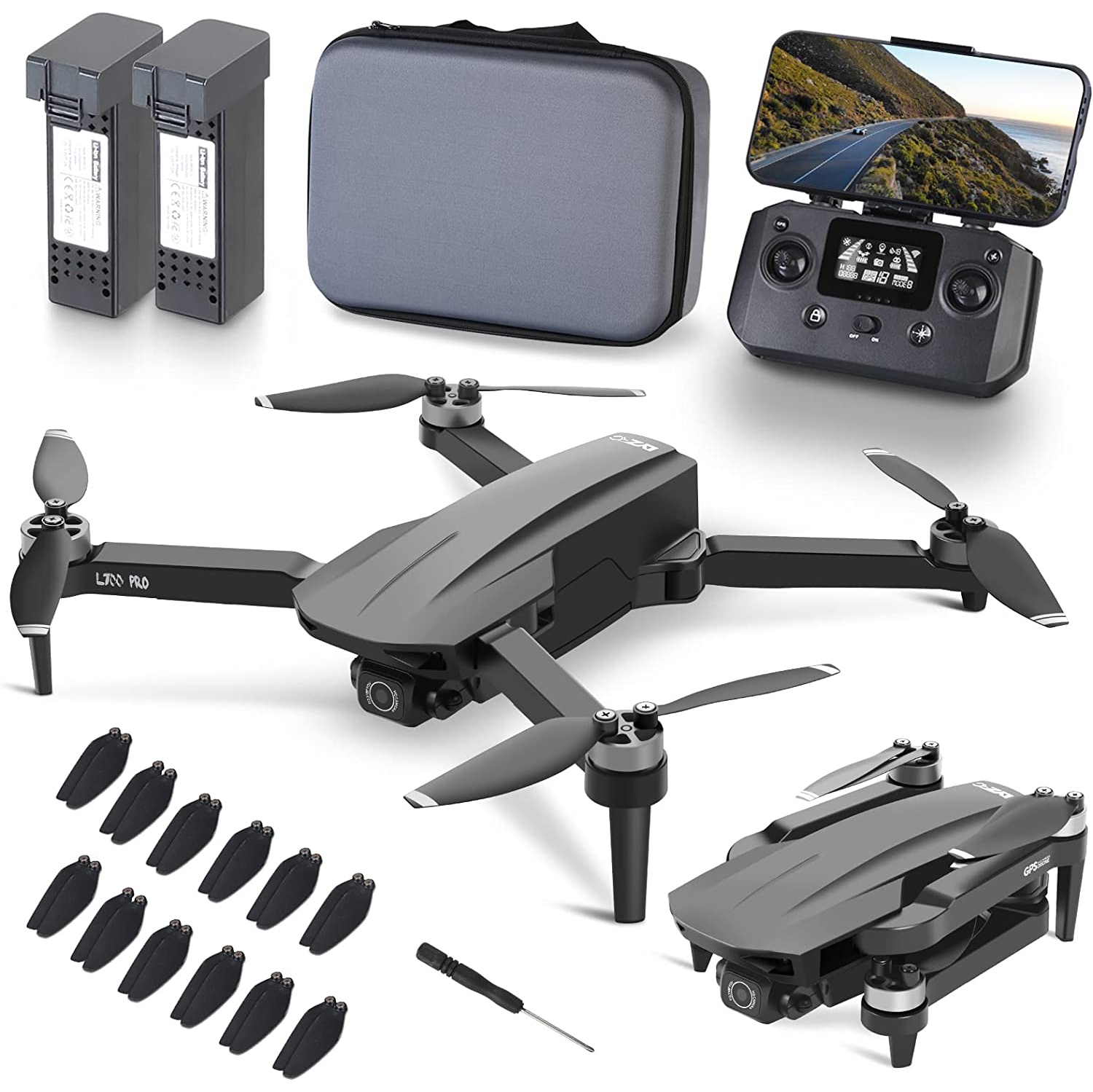 NMY Drones with Camera for Adults 4k, 5G WIFI FPV Transmission Drone, 30mins Flight Time on 2 Batteries, Brushless Motor, Mobile Phone Control, Multiple Flight Modes, Suitable for
