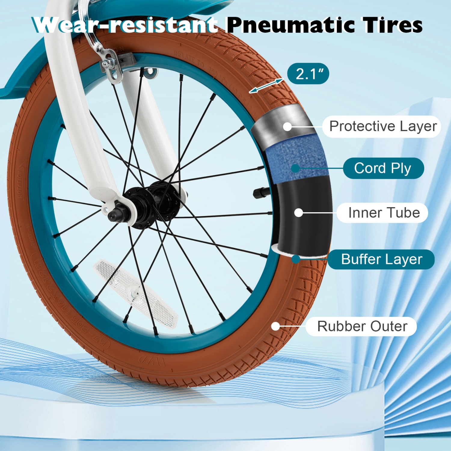 Costway 16" Kids Bike Toddler Adjustable Bicycle withTraining Wheel for 4-7 Years Old Girl