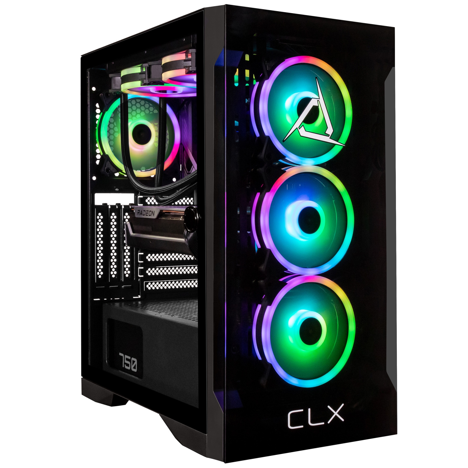 CLX SET Gaming Desktop - Liquid Cooled AMD Ryzen 7 7700X 4.5GHz 8-Core Processor, 32GB DDR5 Memory, Radeon RX 7600 8GB GDDR6 Graphics, 1TB SSD, 4TB HDD, WiFi, Windows 11 Home 64Bit