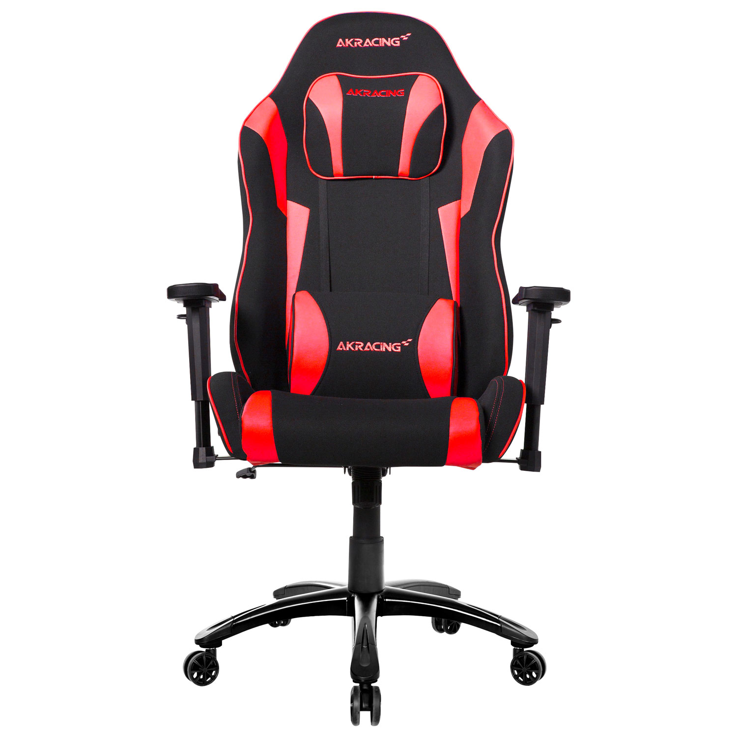 Fauteuil de jeu ergonomique en tissu Core EX-Wide d'AKRacing - Noir/Rouge