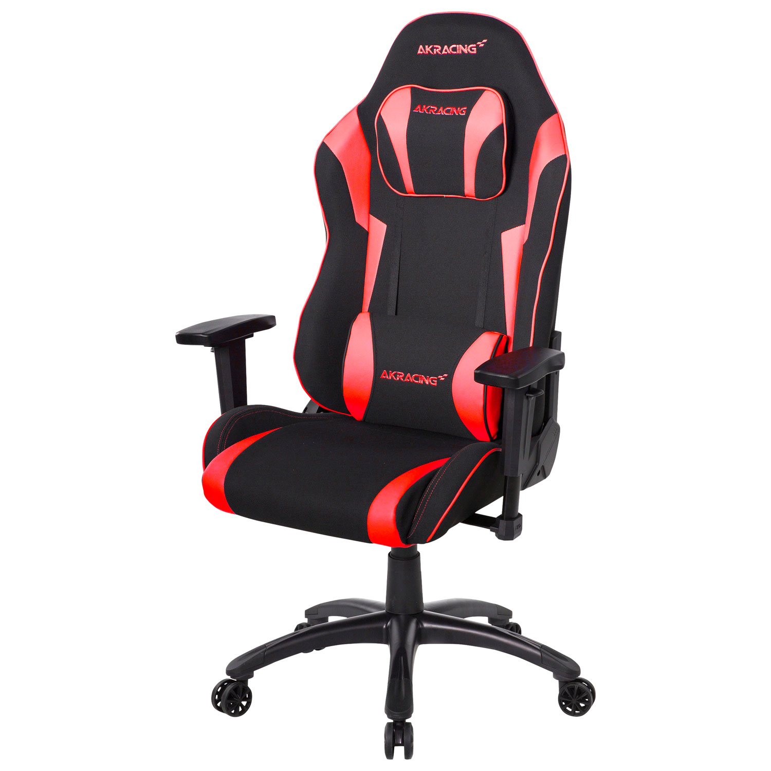 Fauteuil de jeu ergonomique en tissu Core EX-Wide d'AKRacing - Noir/Rouge