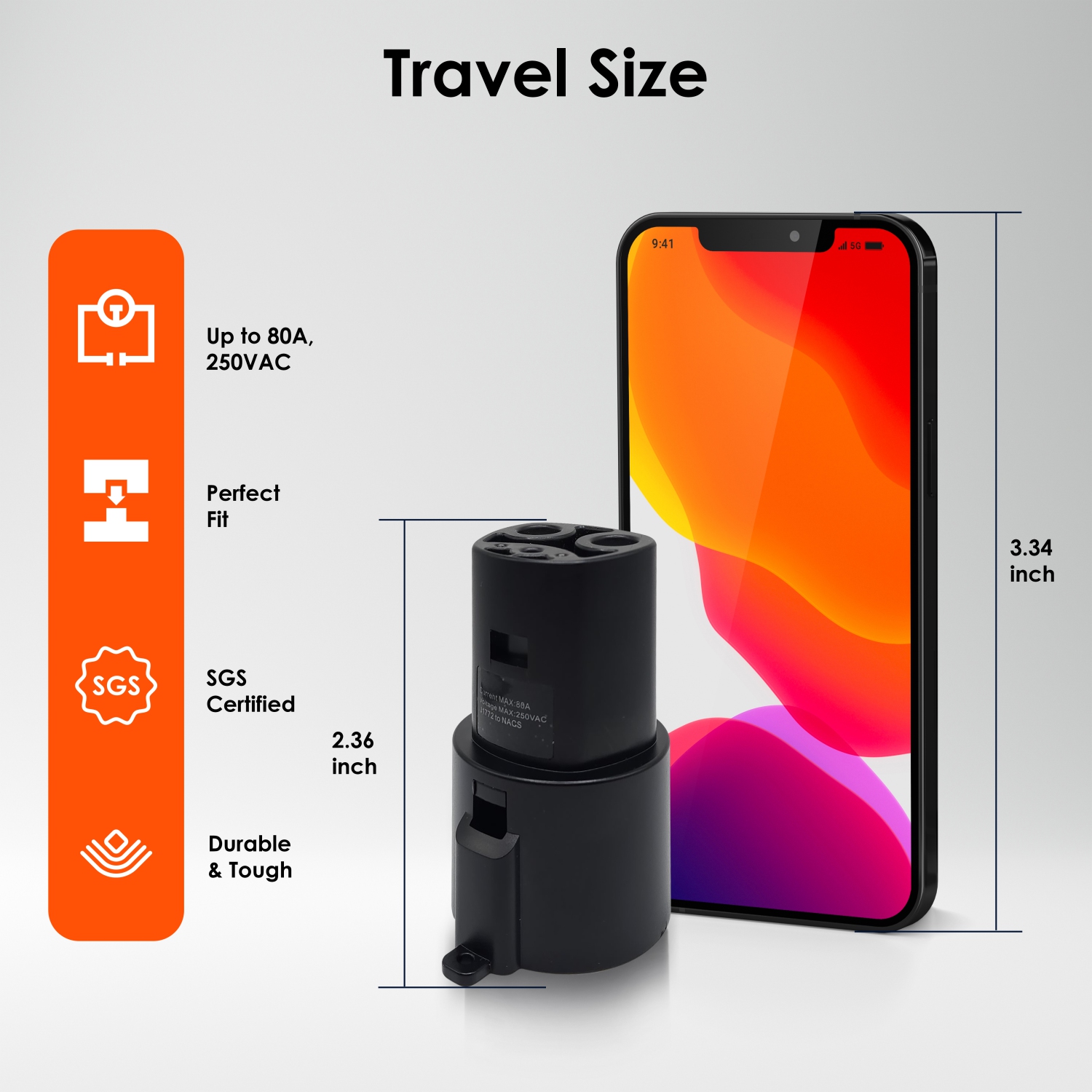 Adaptateur de chargement J1772 à Tesla de Rexing