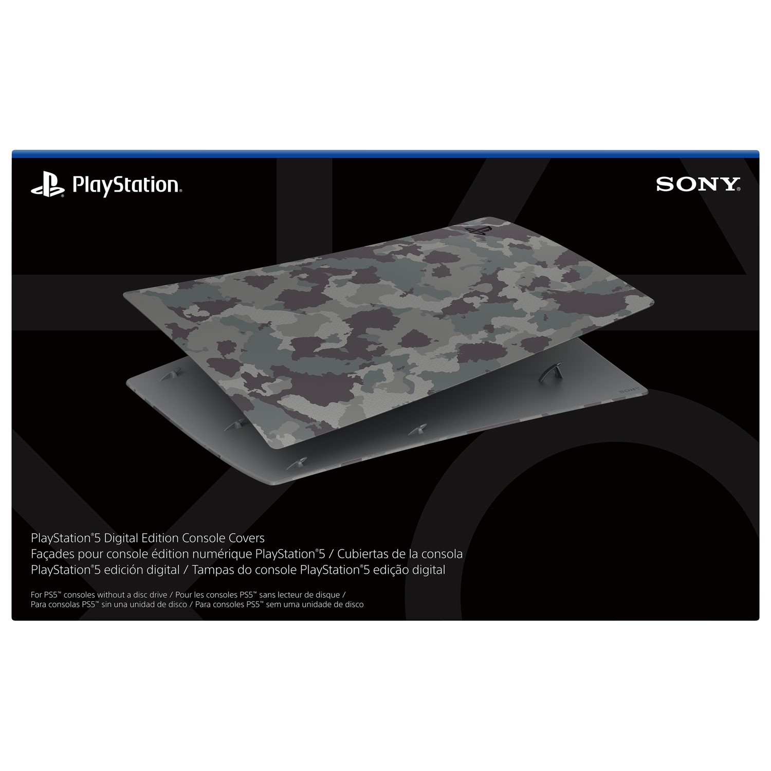 PlayStation 5 Digital Edition Console Cover - Grey Camouflage