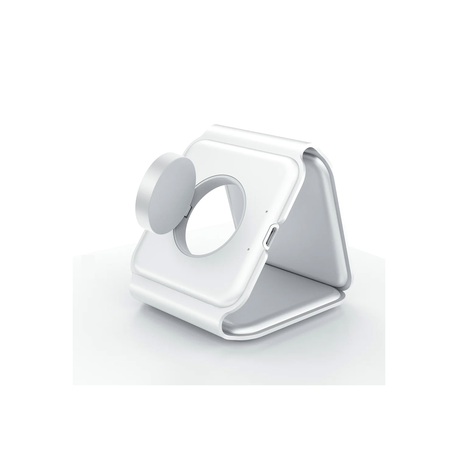 Tapis de chargement magnétique sans fil MotionGrey - Noir, chargeur pliable sans fil 3-en-1 pour iPhone, AirPods, Apple Watch, téléphone