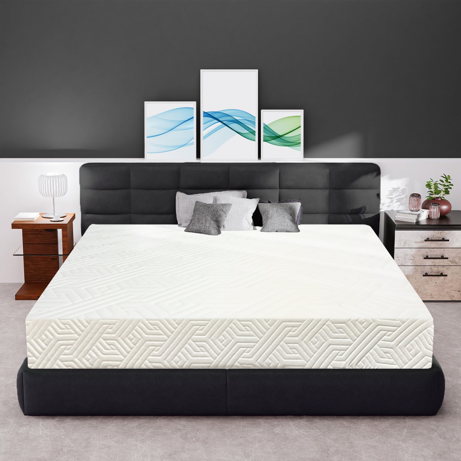 Viscologic ASTRO [Proudly Canadian Made] Medium Firm Cool- Gel Infused-Memory Foam King Size Mattress