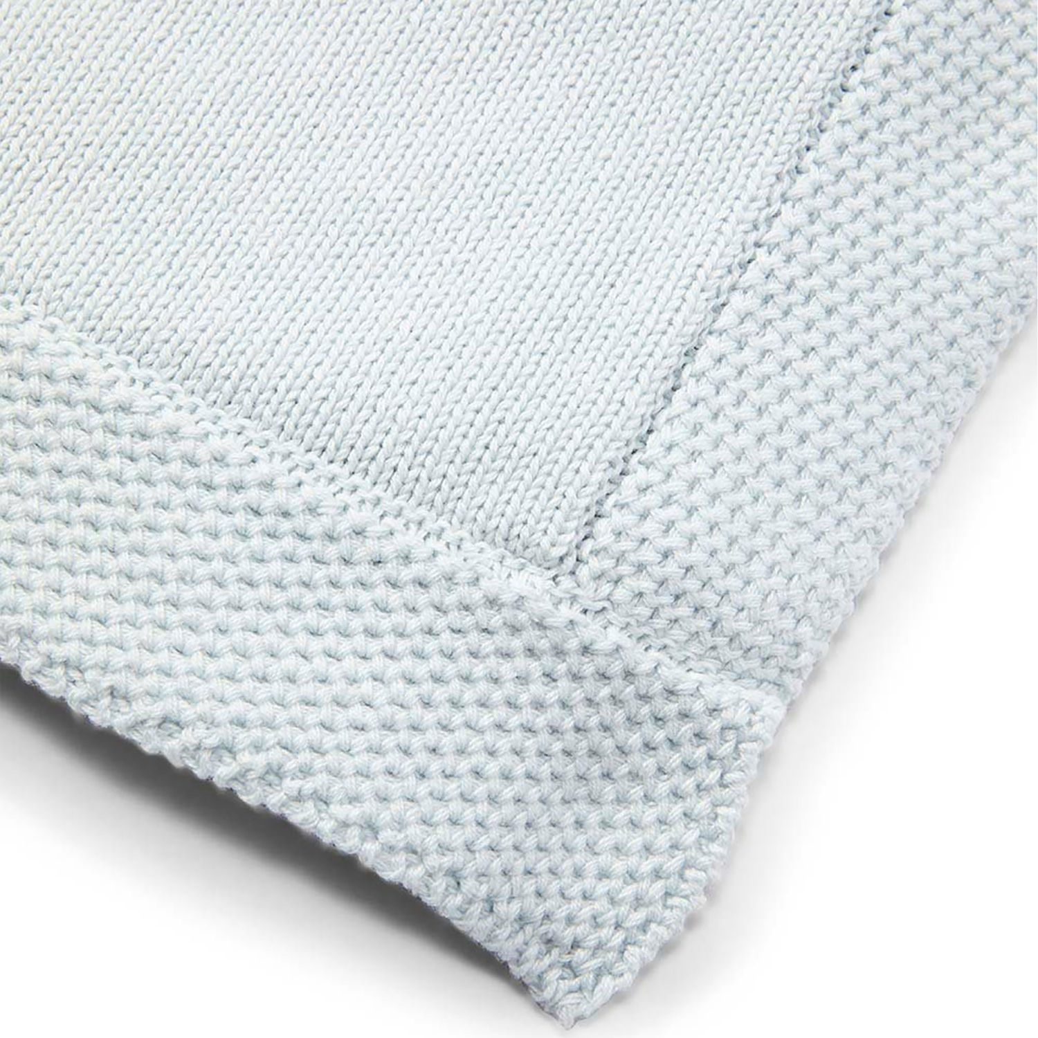 Baby Mode Signature Cable Knit Blanket with Borders - Blue