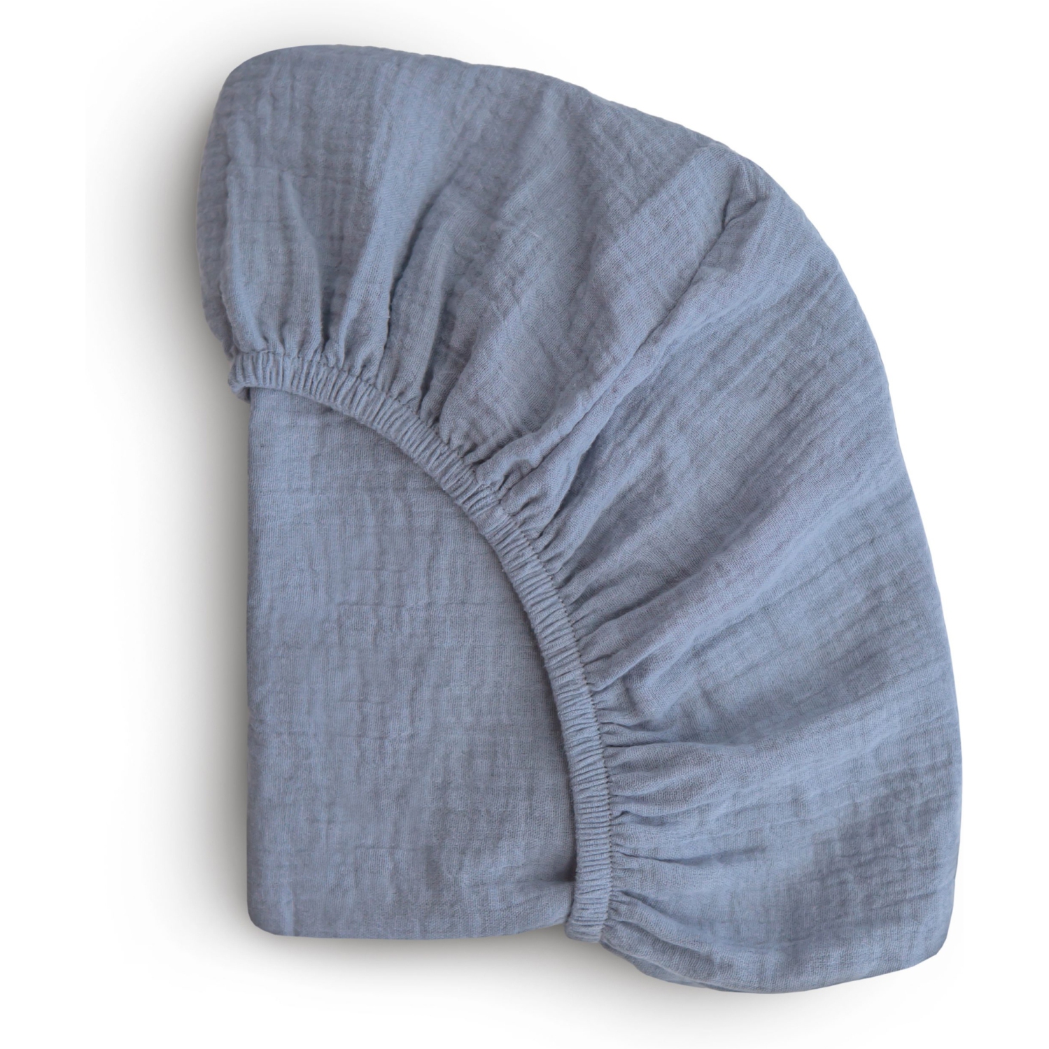 Mushie Extra Soft Cotton Muslin Bassinet Sheet - Tradewinds
