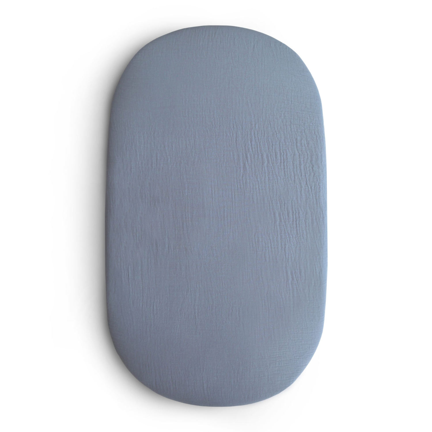 Mushie Extra Soft Cotton Muslin Bassinet Sheet - Tradewinds