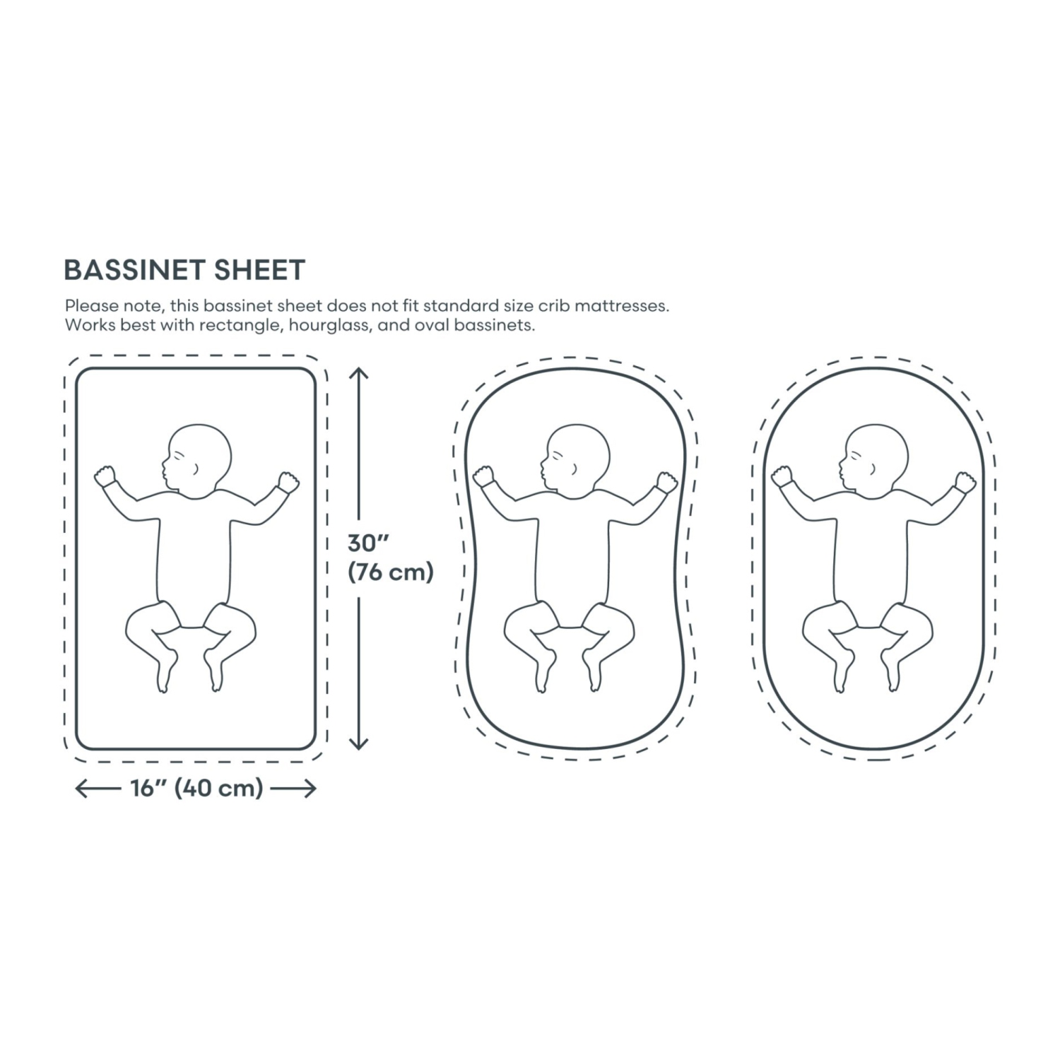 Mushie Extra Soft Cotton Muslin Bassinet Sheet - Tradewinds