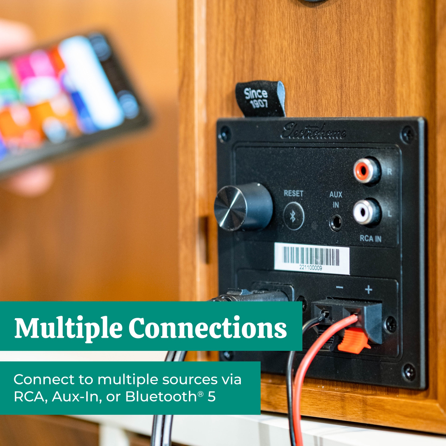 Electrohome Huntley Powered Bookshelf Speakers with Built-in Amplifier, 3" Drivers, Bluetooth 5, RCA/Aux