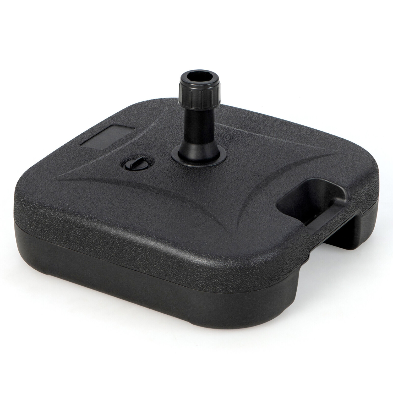 Gymax Patio Fillable Umbrella Base Stand Water & Sand Filled Weighted Market Pole 1.5''