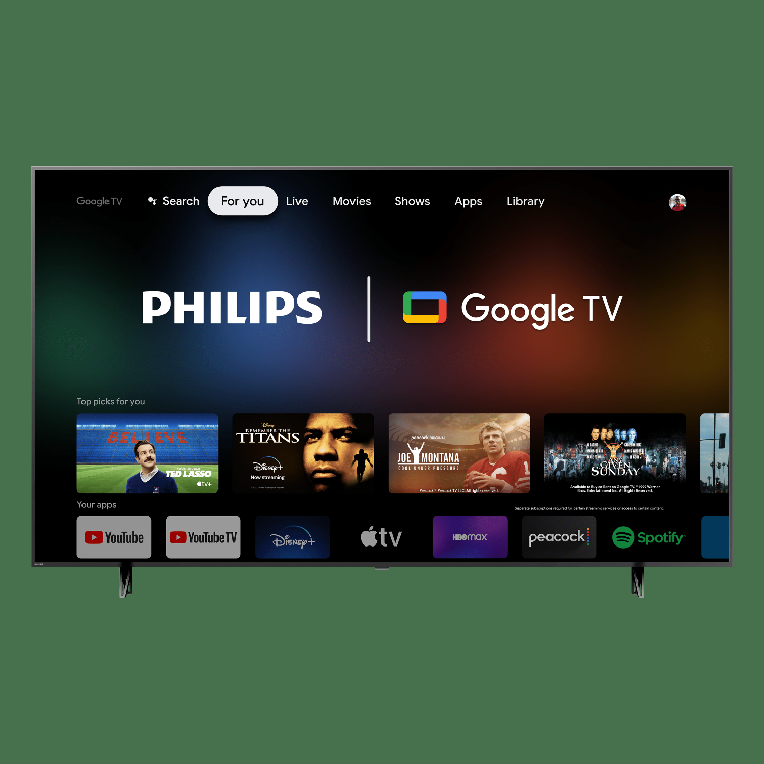 REFURBISHED (GOOD) - Philips 75" Class 4K Ultra HD (2160p) Google Smart LED TV (75PUL7552/F7)