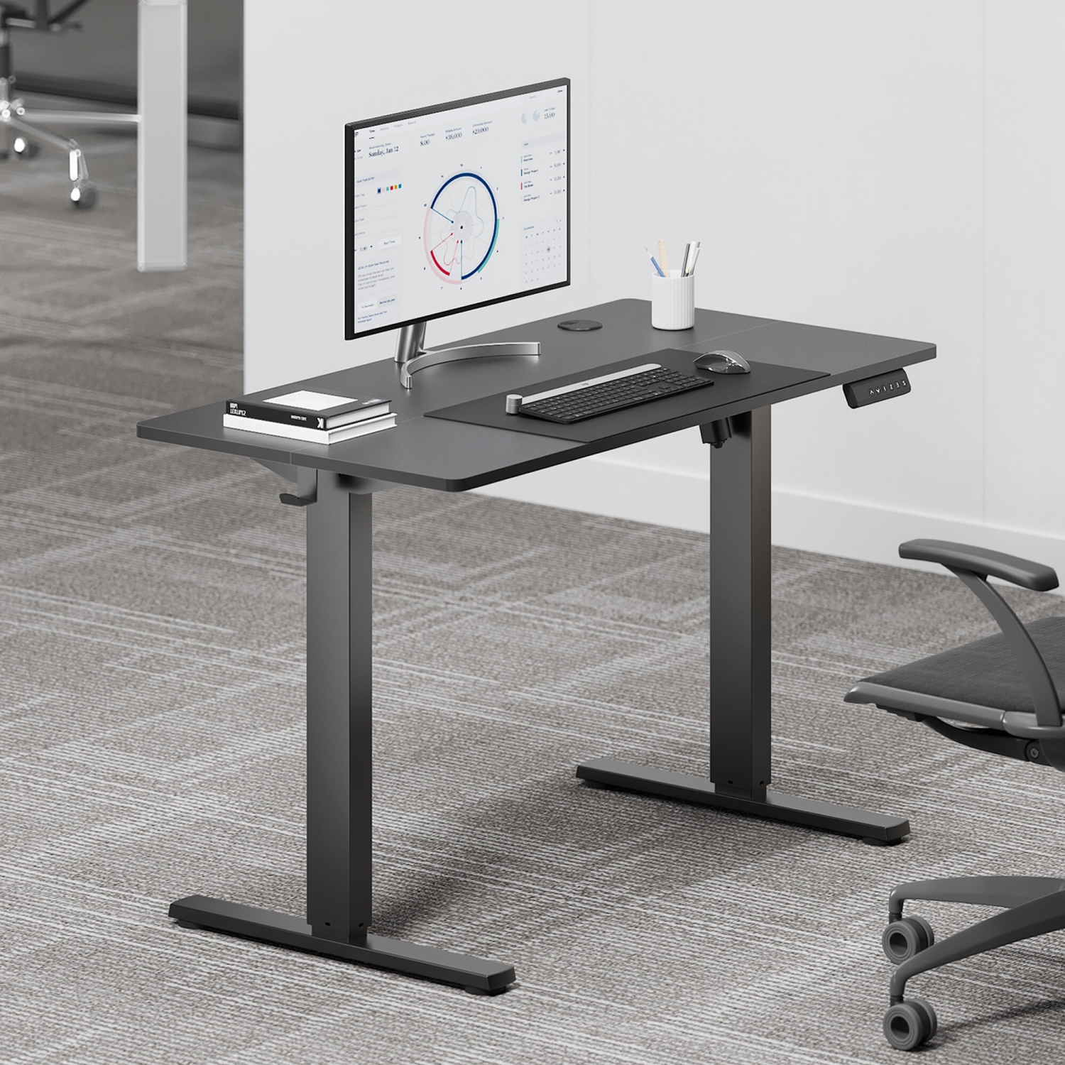 Electric Sit-Stand ALL-IN-ONE Standing Desk, Height Adjustable 