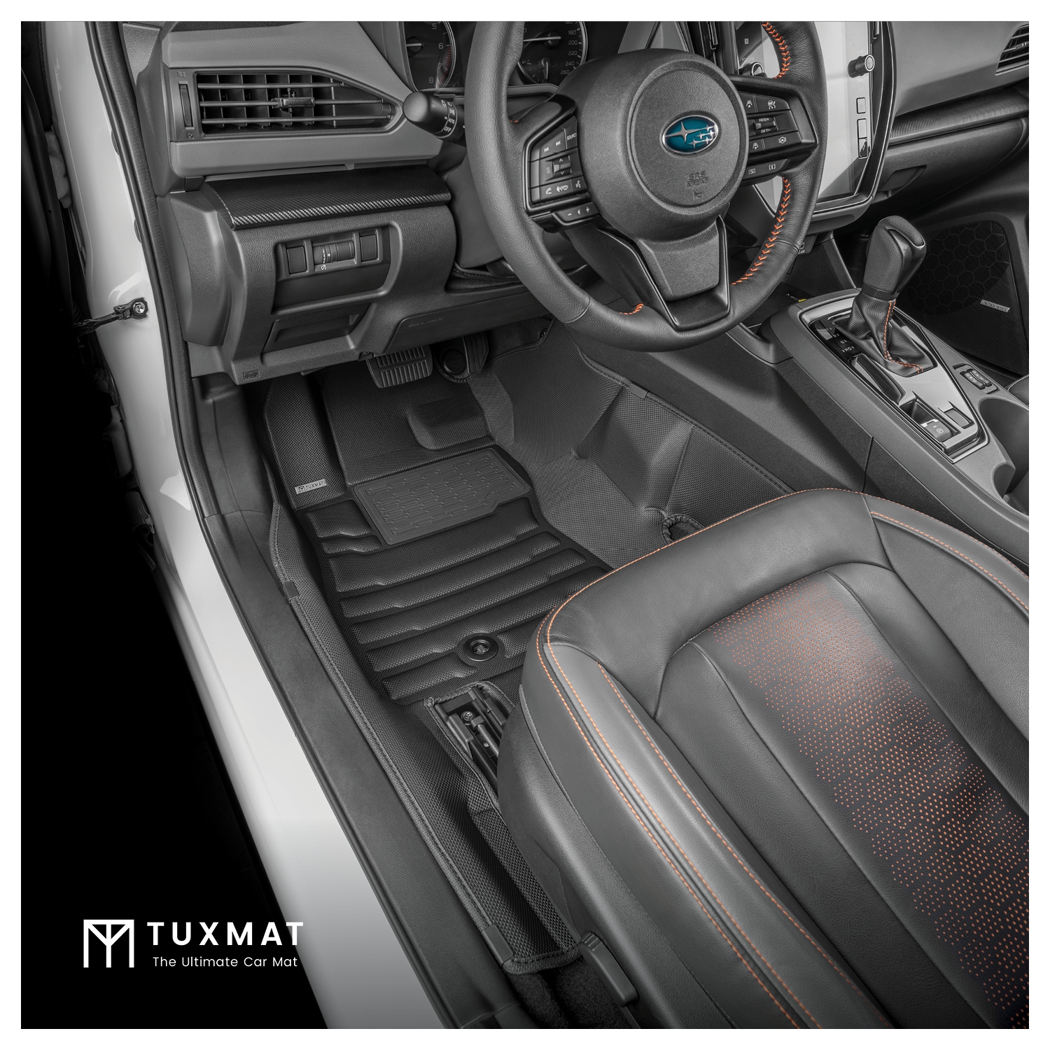 Tapis TuxMat - Pour les modèles Subaru Crosstrek 2024-2026 - Tapis d'auto sur mesure - Couverture maximale, toutes saisons, mesurée au laser - Cet