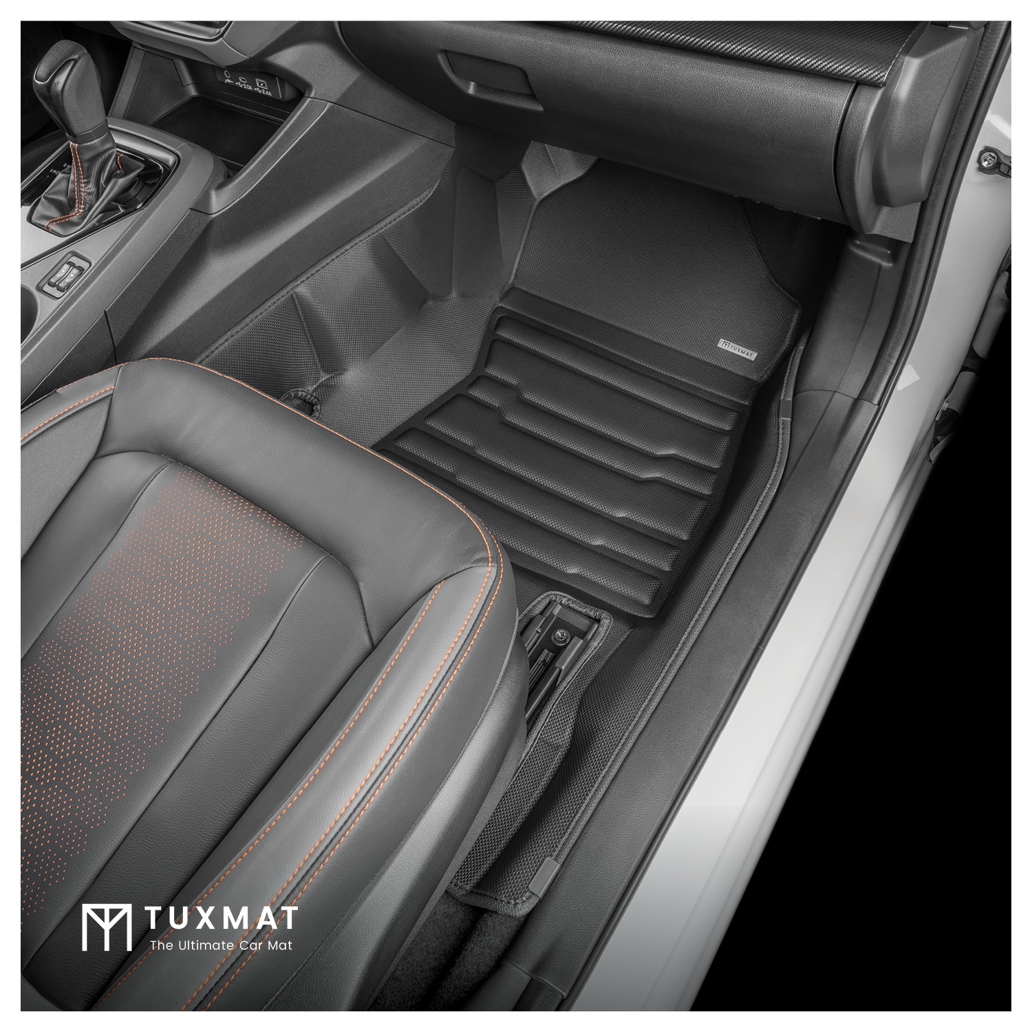 Tapis TuxMat - Pour les modèles Subaru Crosstrek 2024-2026 - Tapis d'auto sur mesure - Couverture maximale, toutes saisons, mesurée au laser - Cet