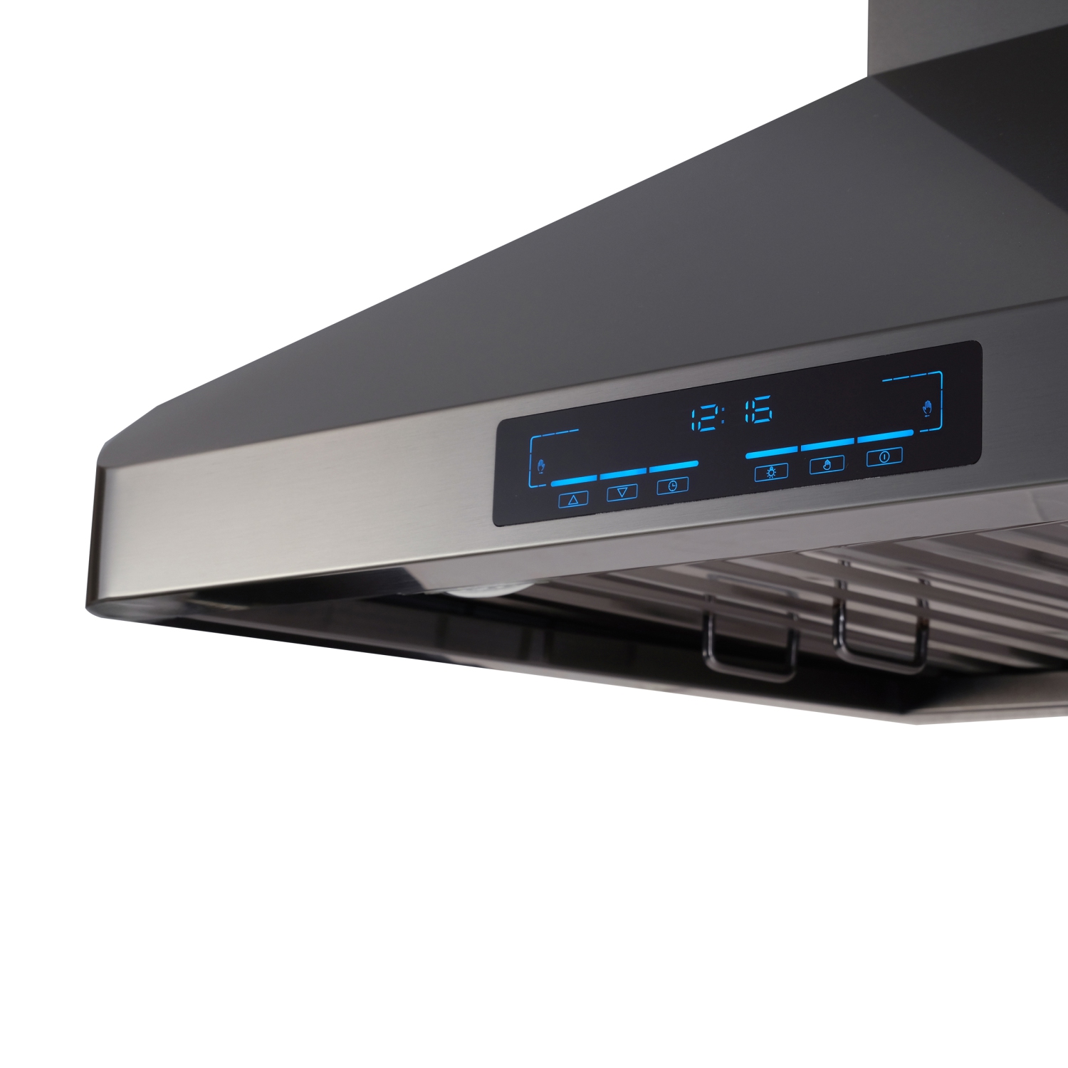 Hotte murale de cuisine de 30 po 900 pi3/min en acier inoxydable noir de ROXON style ventilateur mural RXN-W22BK-30