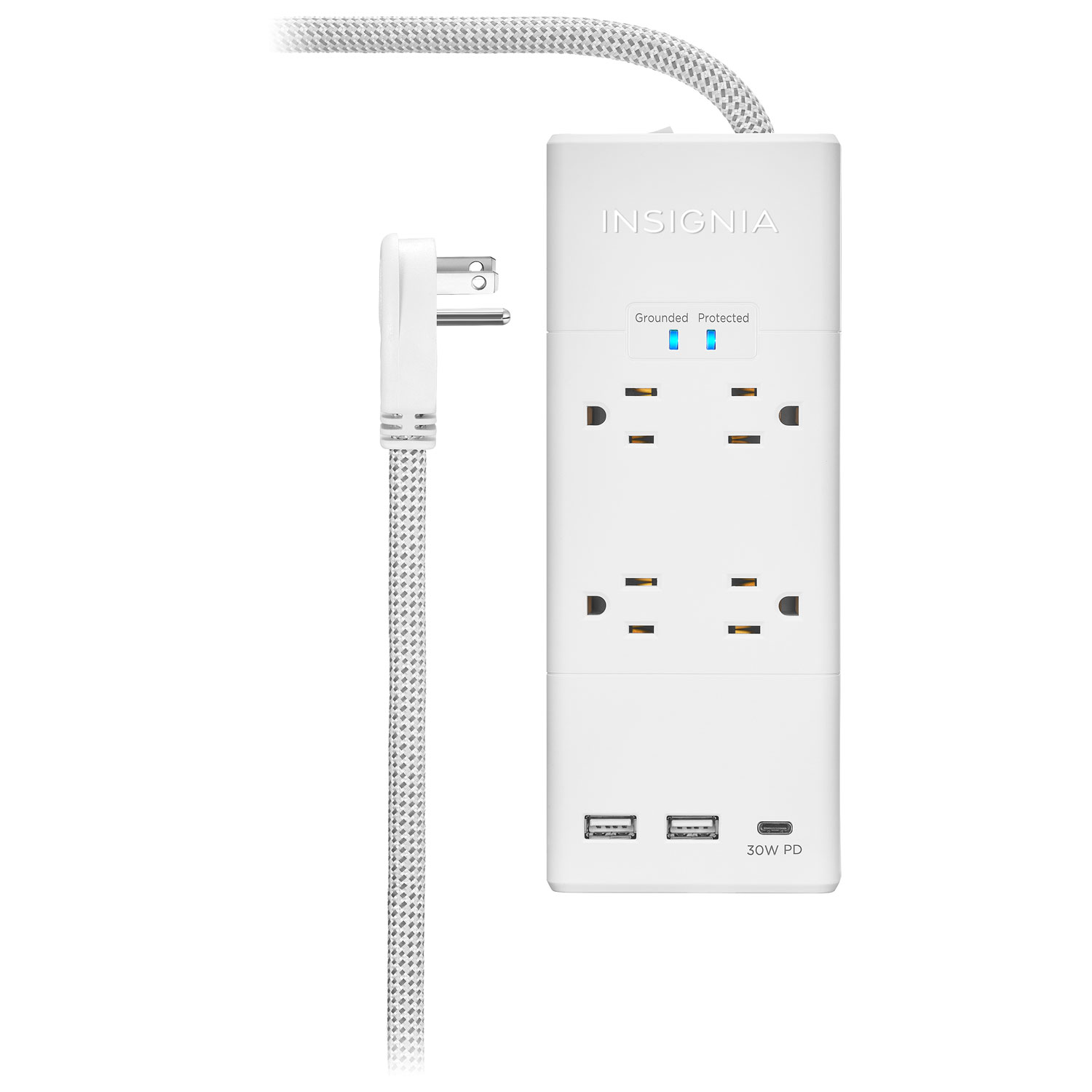 Insignia 4-Outlet 3-USB Surge Protector - Only at Best Buy