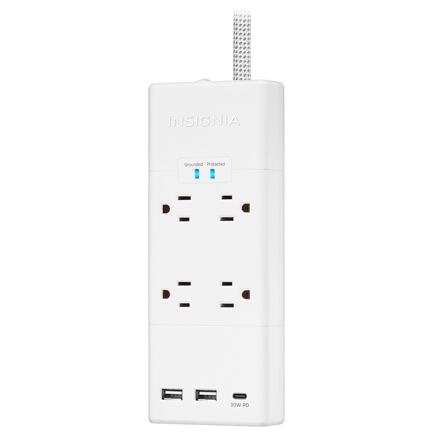 Insignia 4-Outlet 3-USB Surge Protector - Only at Best Buy