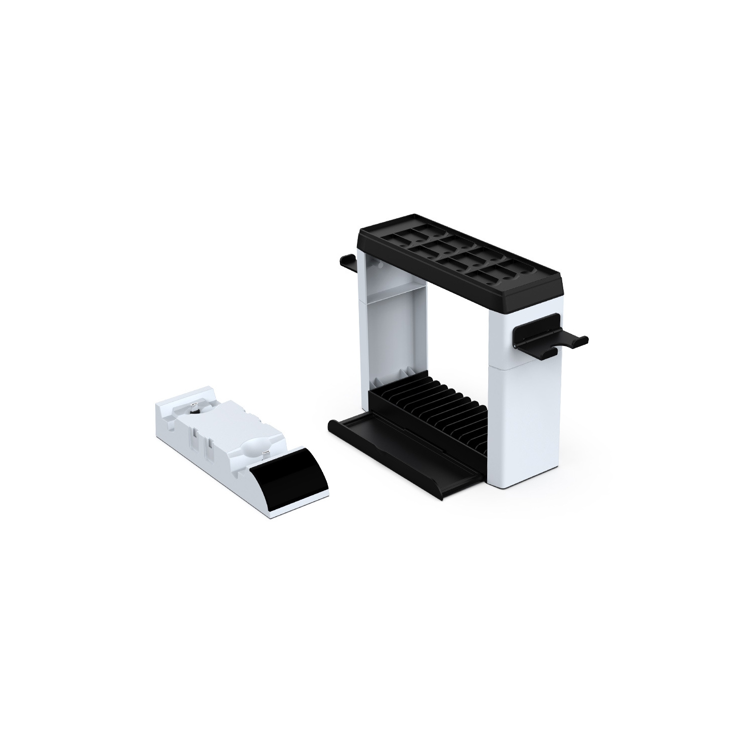 navor Multifunctional Games Organizer Stand with Charging Dock Station Compatible with Nintendo Switch & NS-OLED, Organize Pro-Controller, Joypad,